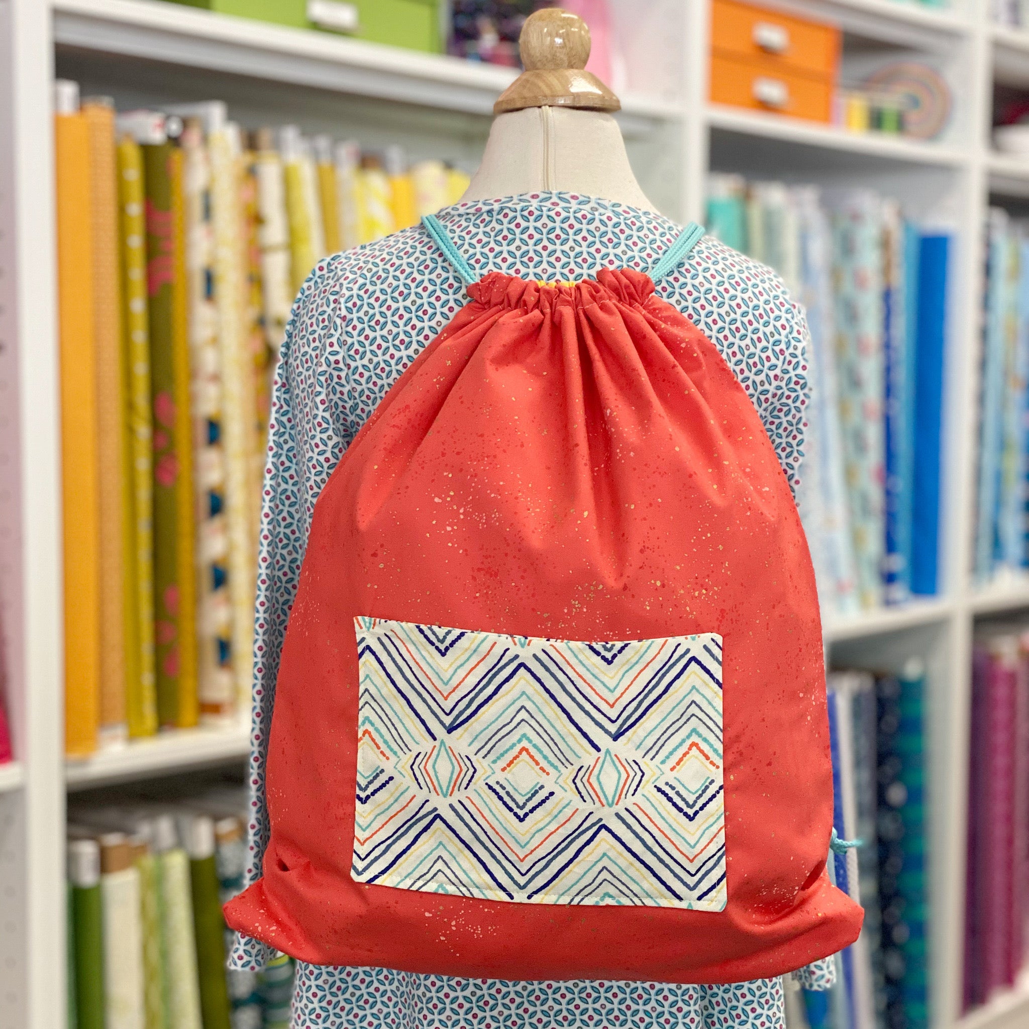 Drawstring Backpack - Printed Pattern & Video Tutorial
