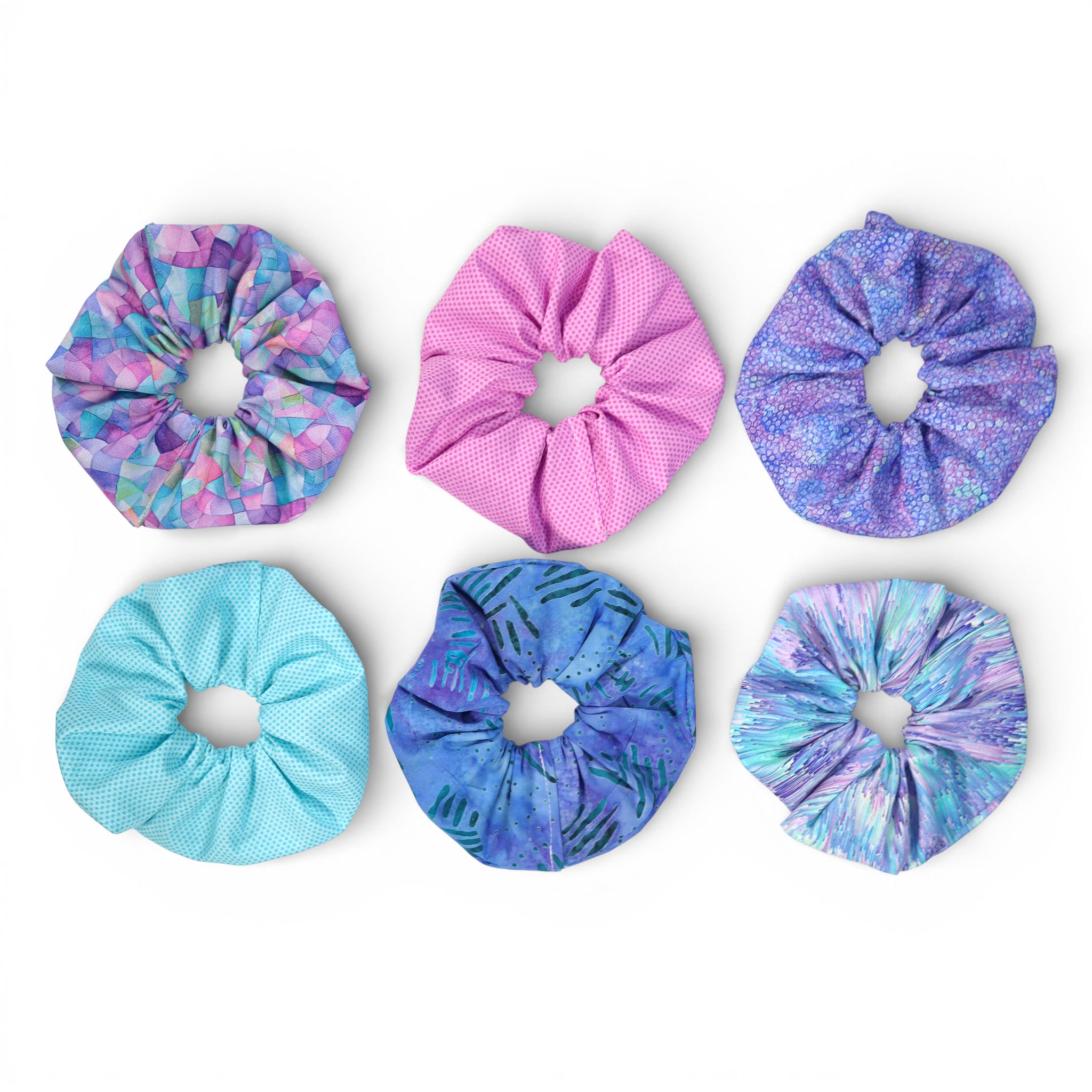 Scrunchie Sewing Kit Purple & Aqua