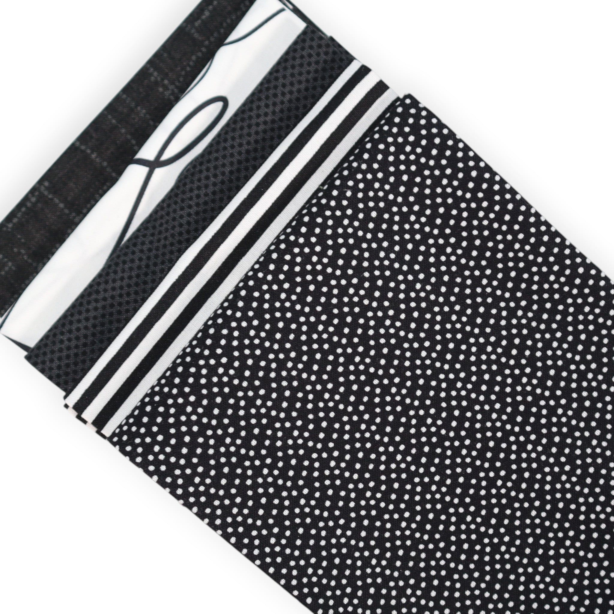 Black (5) Piece Fat Quarter Bundle