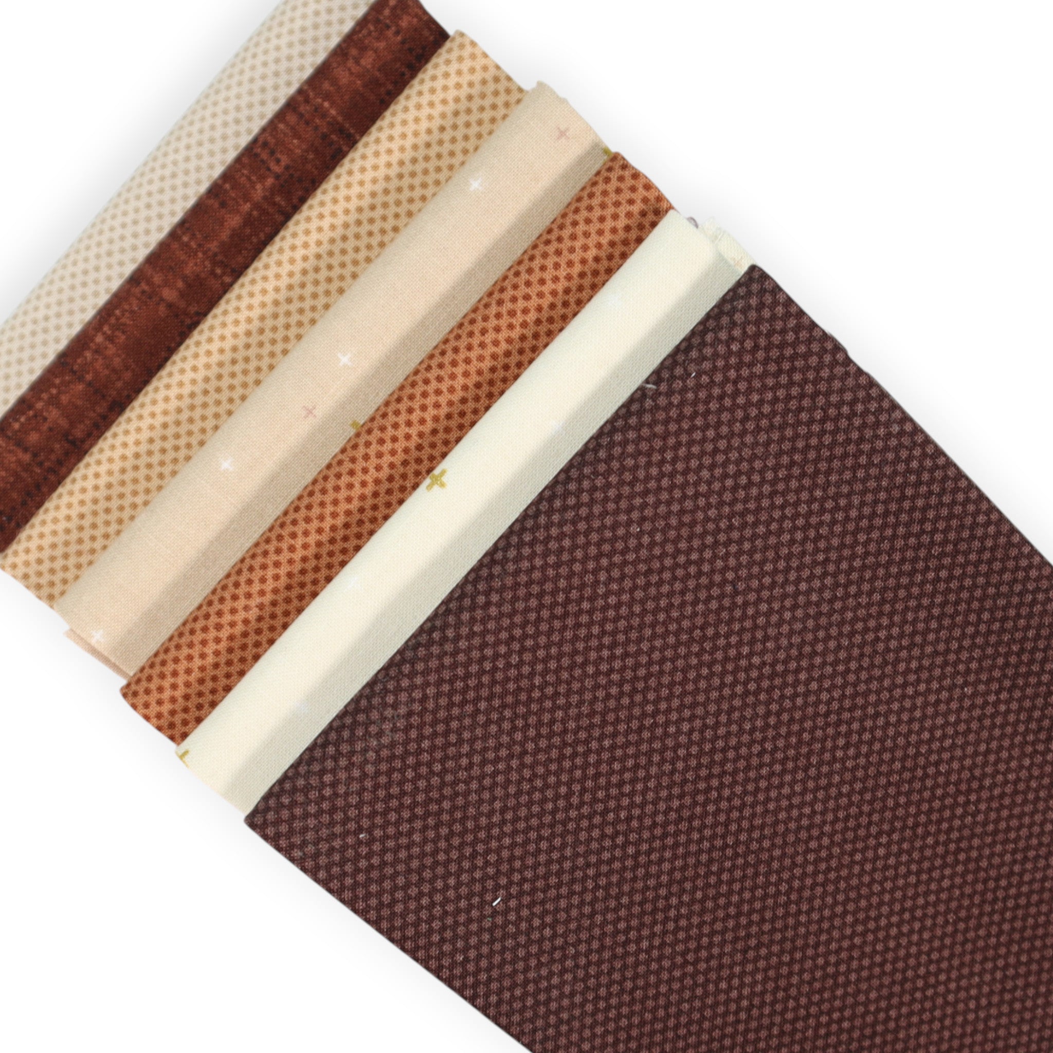 Caramel Latte (7) Piece Fat Quarter Bundle - Brown, Tan, Neutral
