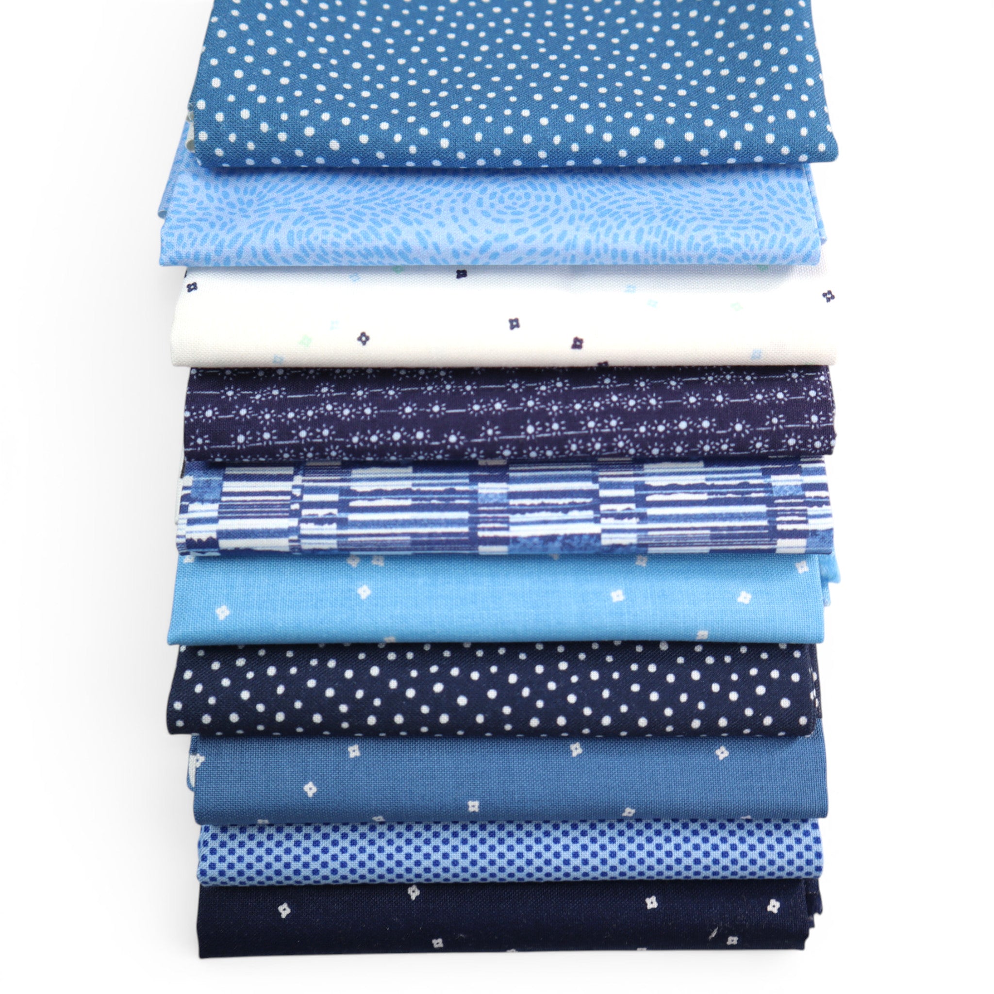 Blue (10) Piece Fat Quarter Bundle