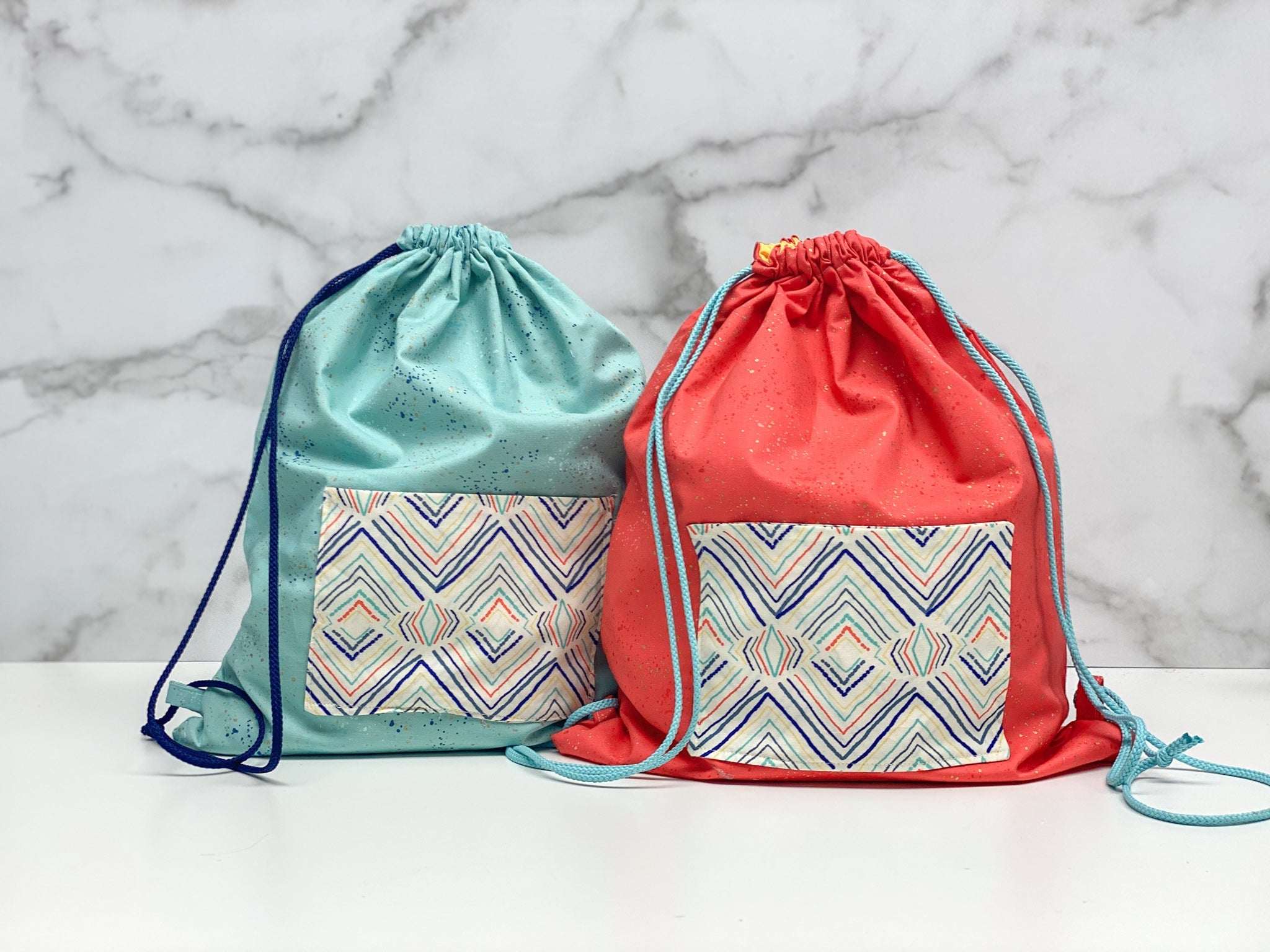 Drawstring Backpack - Printed Pattern & Video Tutorial