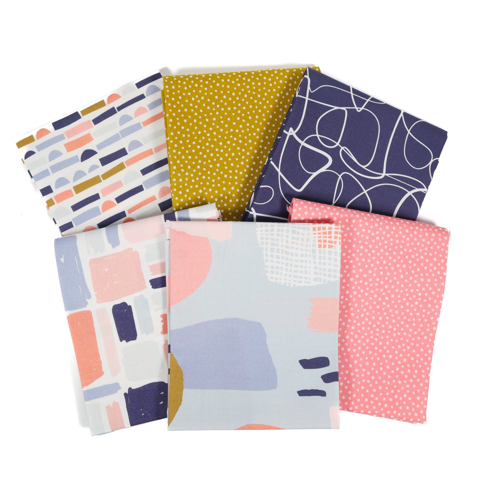 Packed Geometric Muted from Abstract Collage by Ampersand Design Studio for Paintbrush Studio Fabric