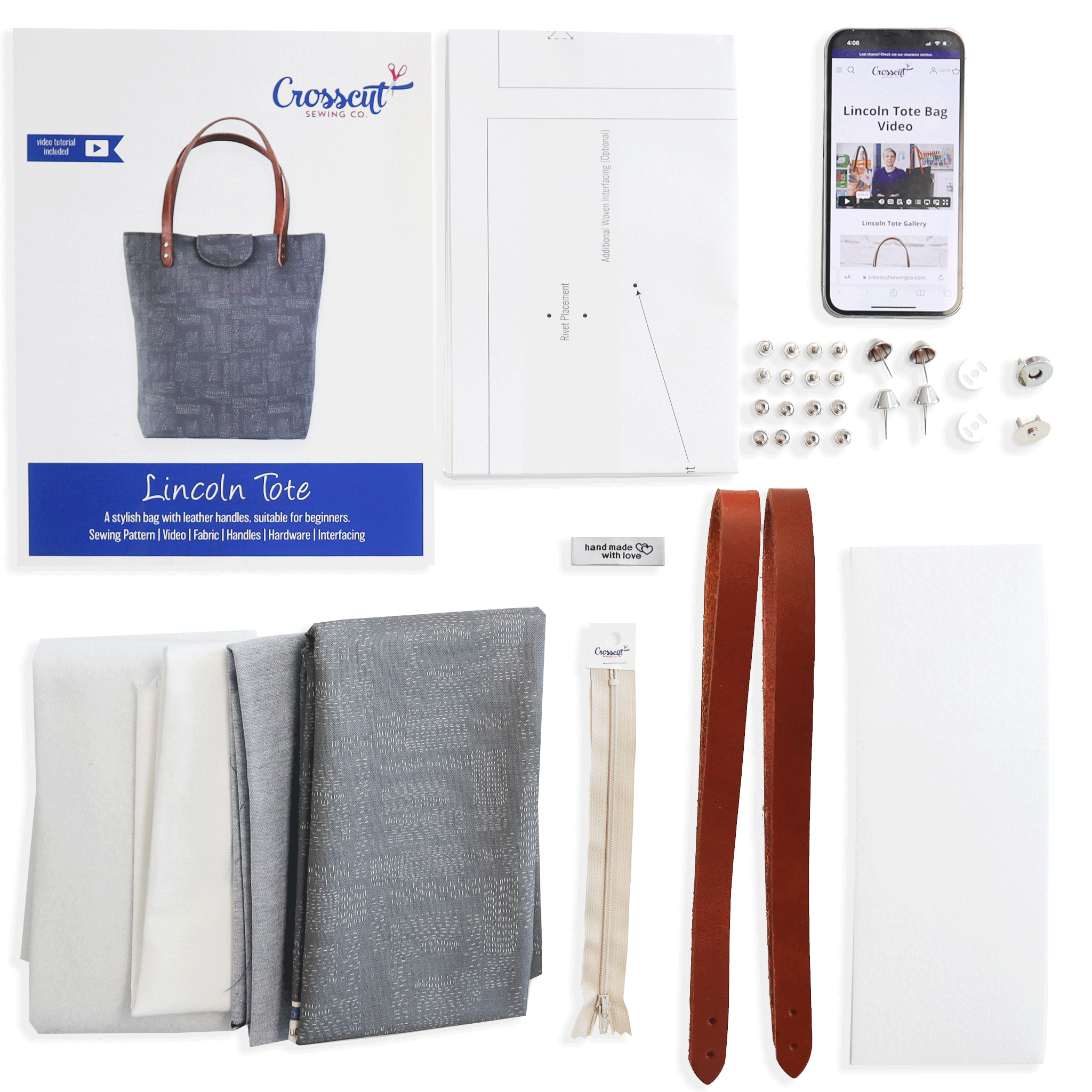 Lincoln Tote Bag Sewing Project Kit