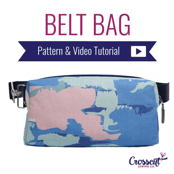 Belt Bag Beginner Sewing Pattern Video Tutorial Crosscut Sewing Co belt-bag-beginner-sewing-pattern-video-tutorial-crosscut-sewing-co