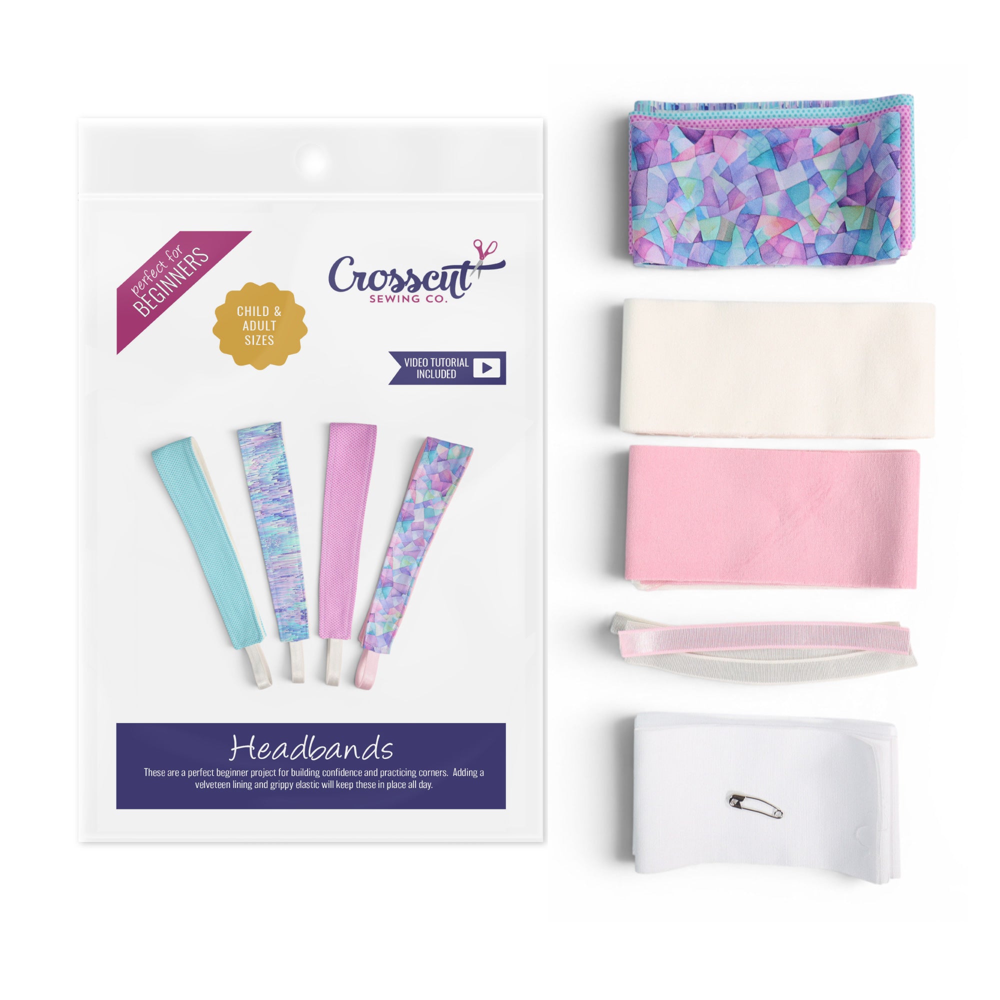 Headband Sewing Kit - Makes 4 Headbands