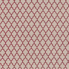 Shabby Chic Linen Red Quatrefoil