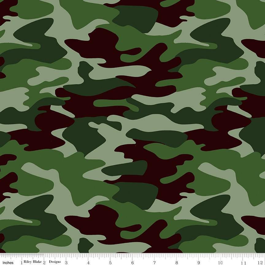 Camo Green from Nobody Fights Alone for Riley Blake Designs - 1/2 Yard