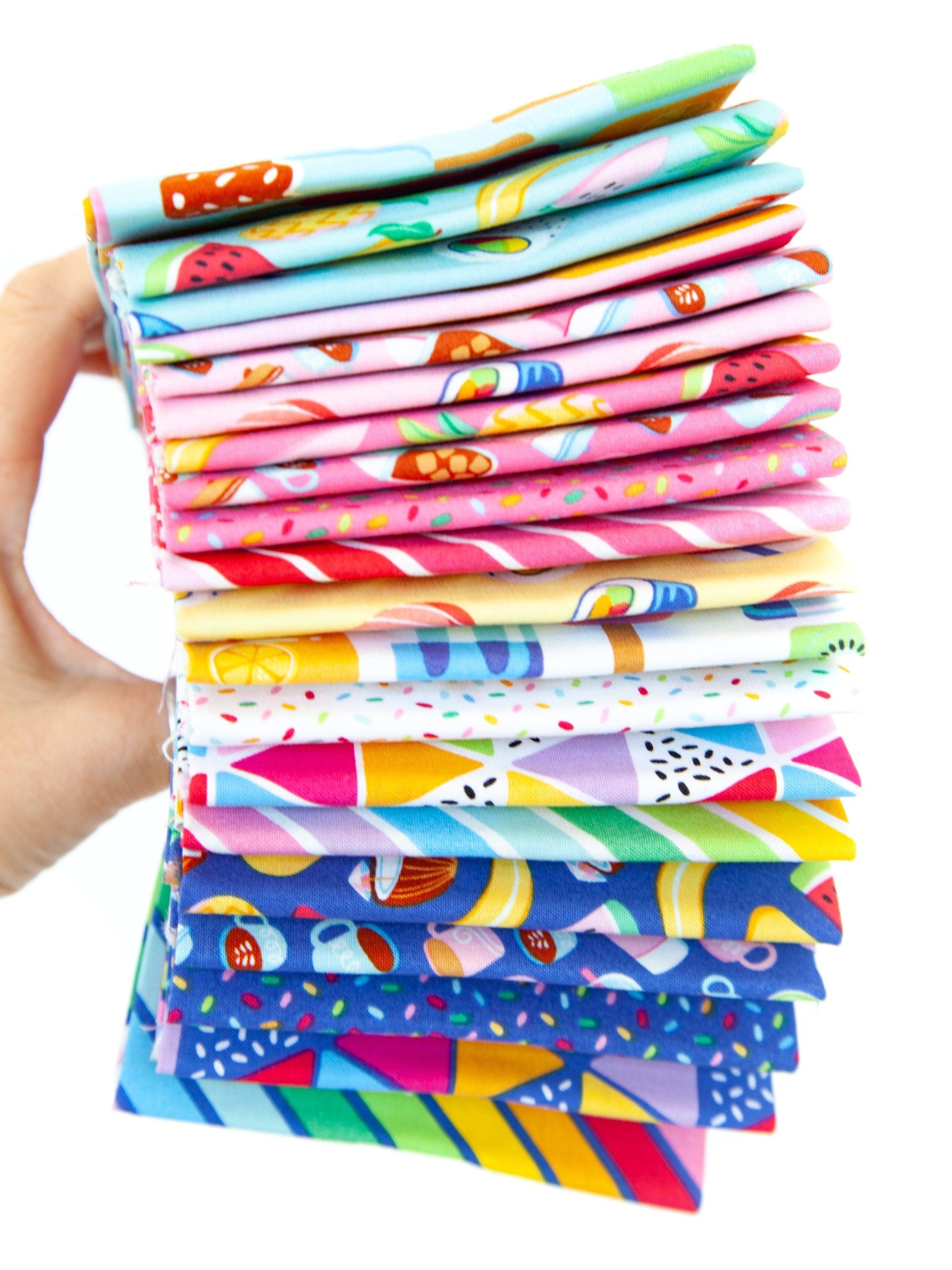 Calories Don’t Count Blue from Rainbowfruit by Amber Kemp-Gerstel for Riley Blake - 1/2 Yard