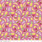 Let's Get Coconuts Hot Pink from Rainbowfruit by Amber Kemp-Gerstel for Riley Blake - 1/2 Yard