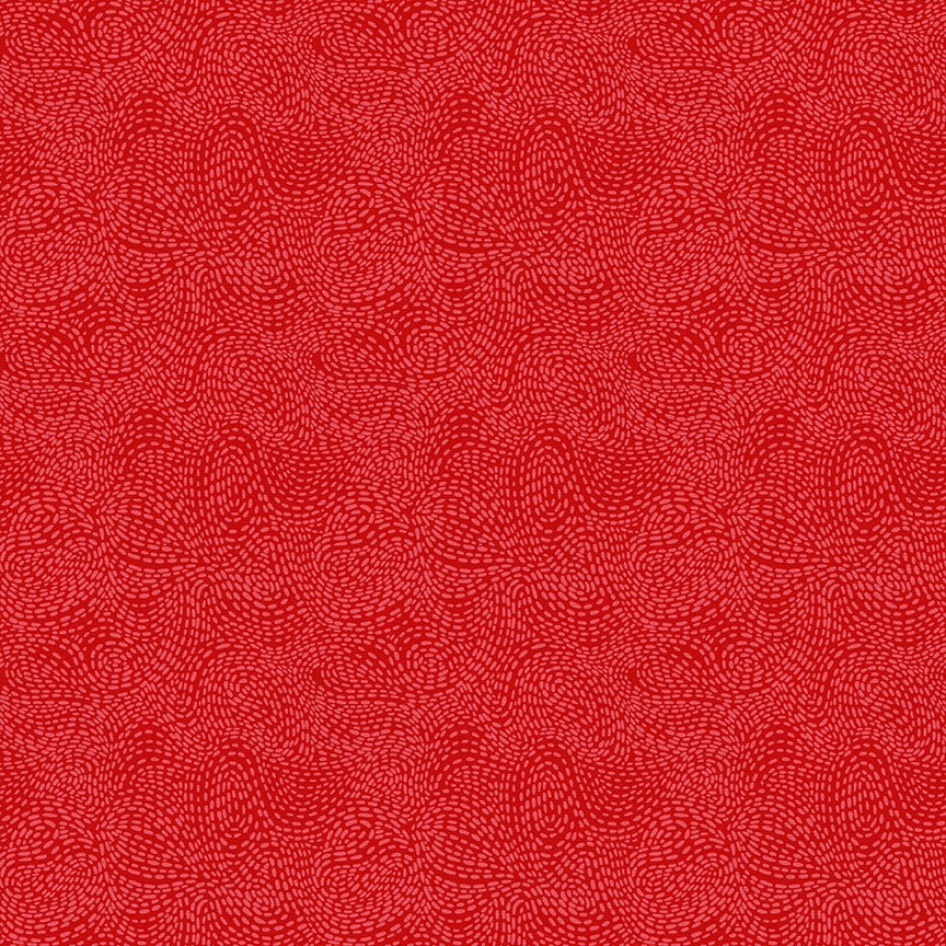 Waved in Red by Erin Borja for Paintbrush Studios - 1/2 Yard