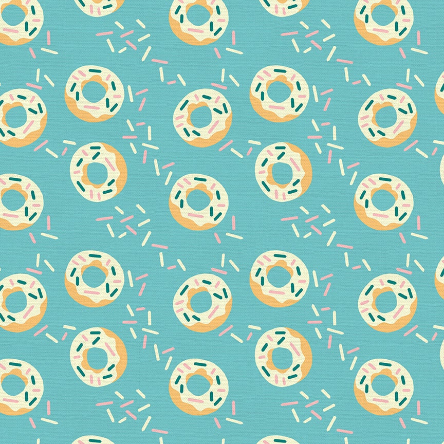 Donut Turquoise from Food Trucks by Jeannie Phan for Paintbrush Studio Fabric