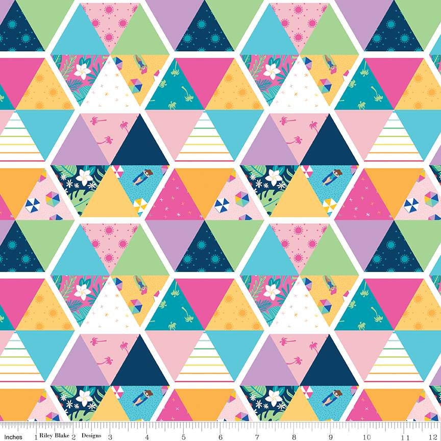 Cheater Print Multi from Sunshine Blvd by Amber Kemp-Gerstel for Riley Blake - 1/2 Yard