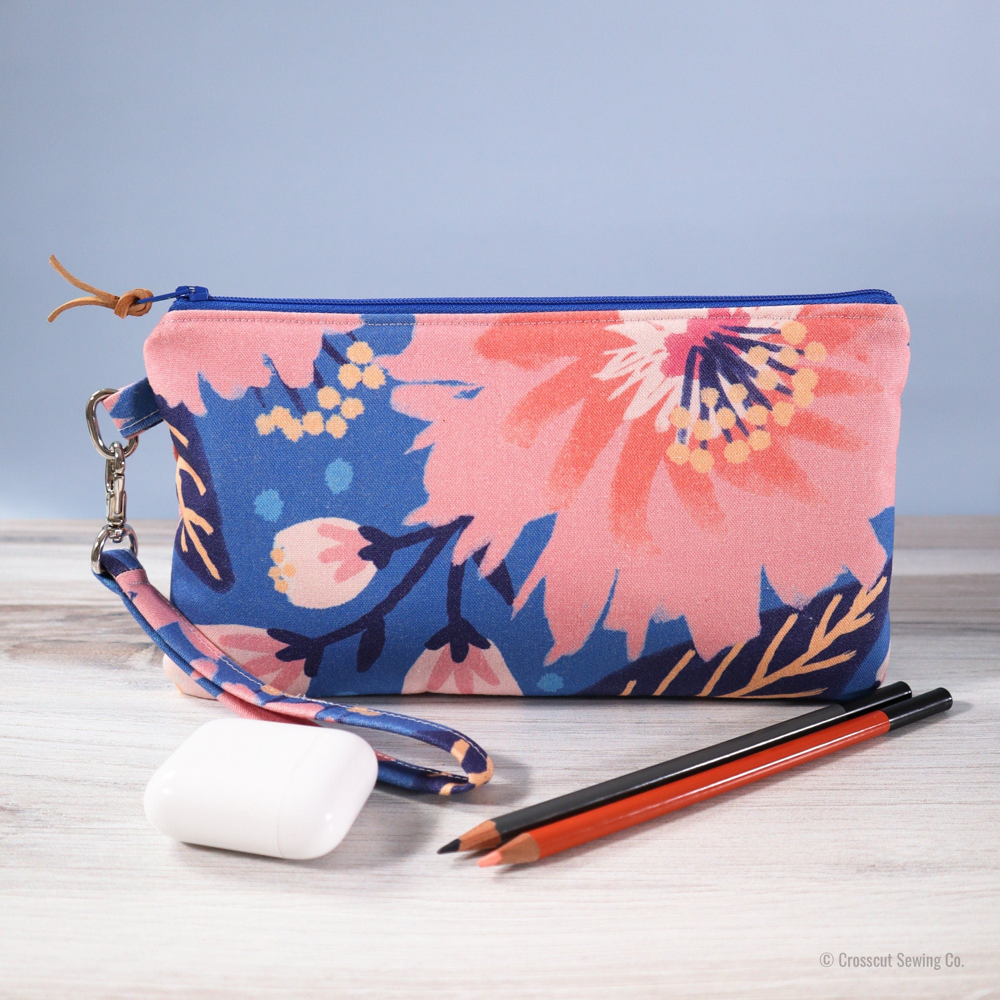 Dahlia Party Dark Blue Organic Canvas from Vibrant Blooms by Jess Phoenix for Paintbrush Studio Fabric - 1/2 Yard