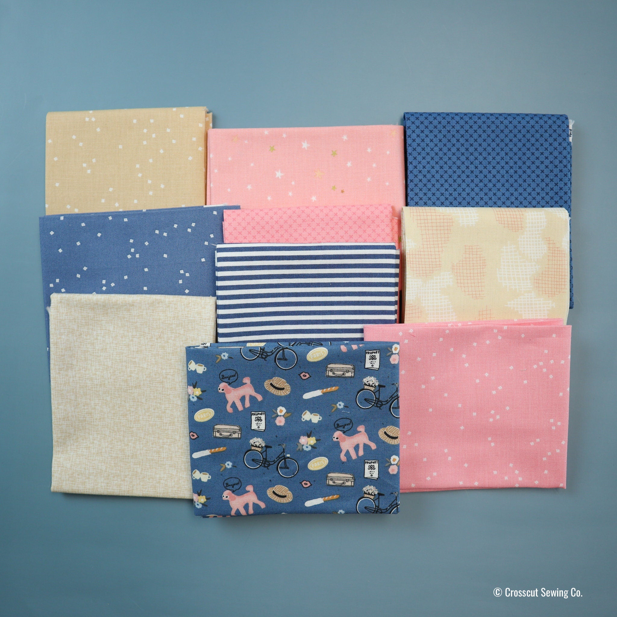 Icons Denim from Saturday in Paris by Christopher Thompson for Riley Blake - 1/2 Yard