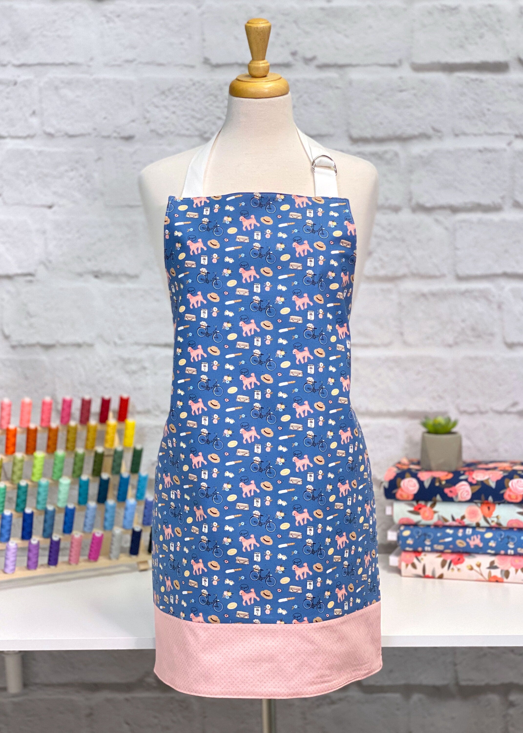 Icons Denim from Saturday in Paris by Christopher Thompson for Riley Blake - 1/2 Yard