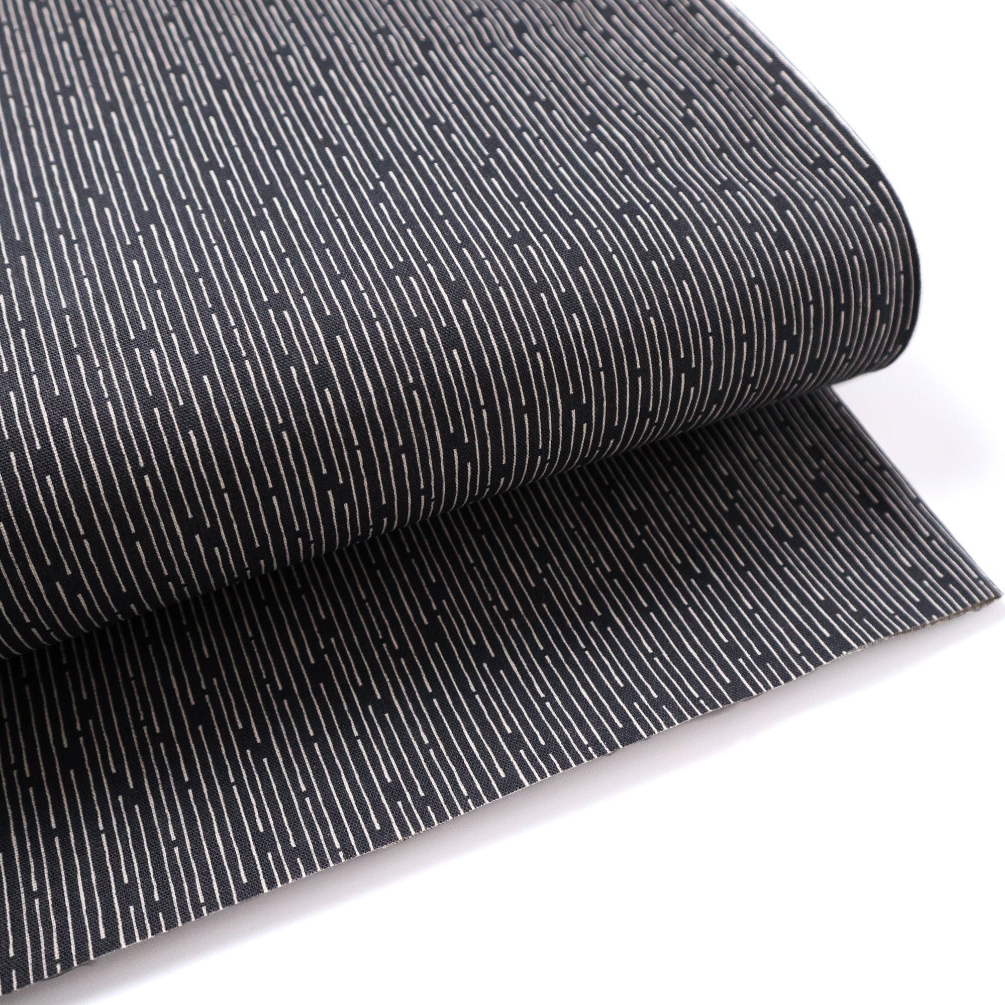 Line Up Black Organic Canvas from Line Up by Paintbrush Studio Fabric