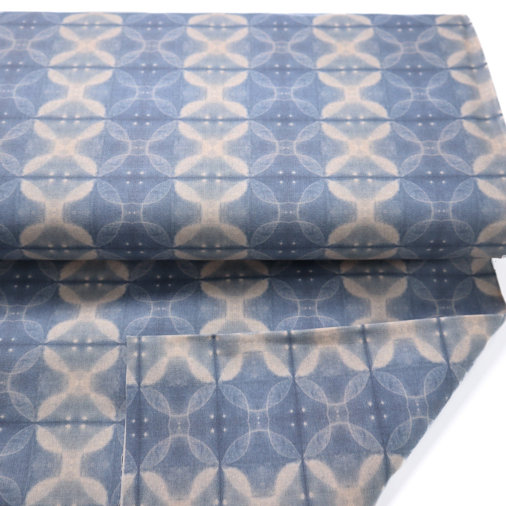 Shibori 3 Indigo Organic Canvas from Shibori Dye by Kim Eichler-Messmer for Paintbrush Studio Fabric