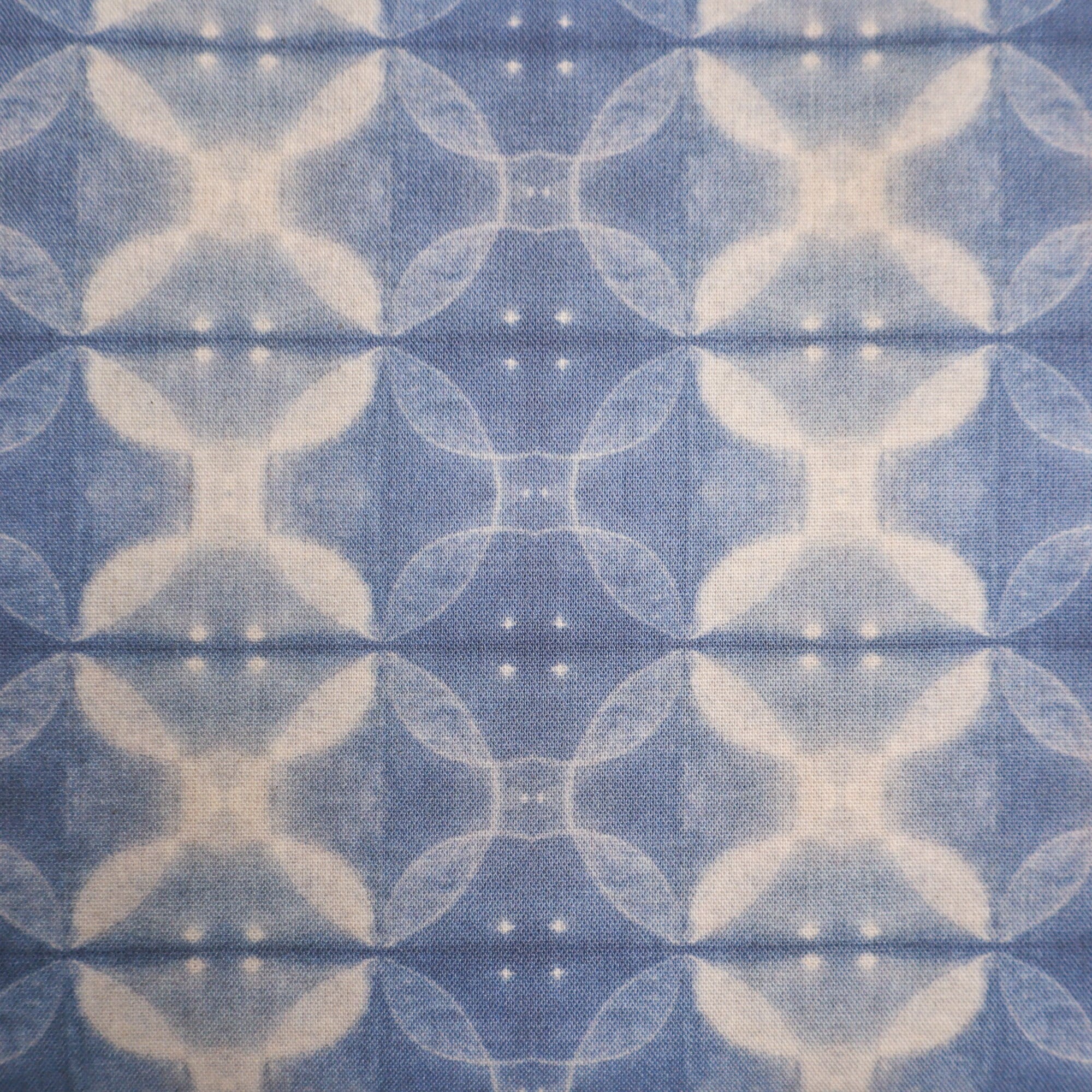Shibori 3 Indigo Organic Canvas from Shibori Dye by Kim Eichler-Messmer for Paintbrush Studio Fabric
