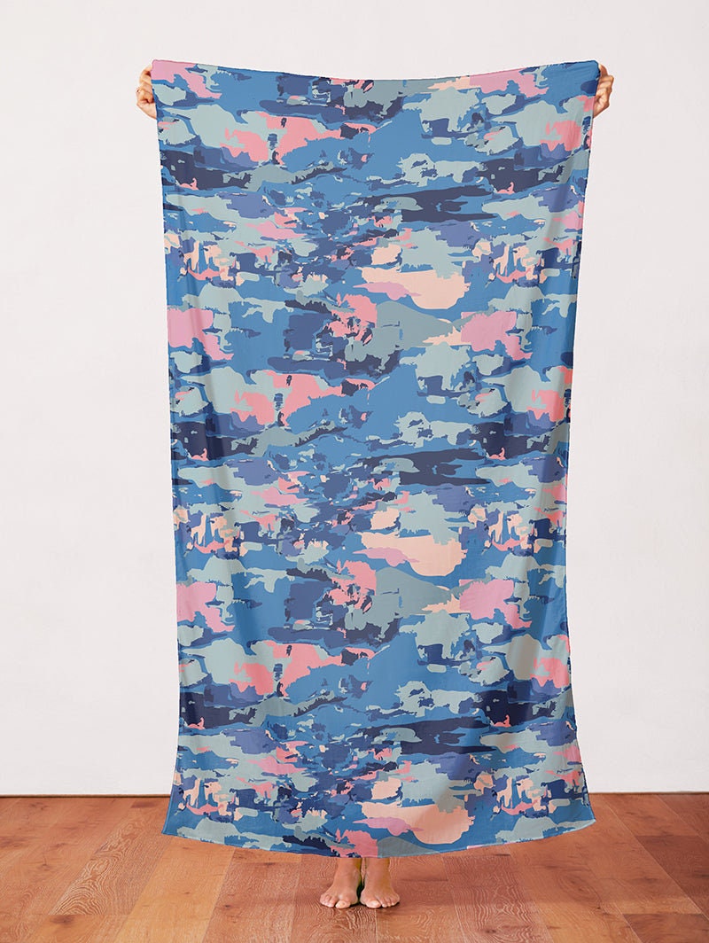 Abstract Clouds Blue Organic Canvas from Sky Gazing by Jean Choe for Paintbrush Studio Fabric