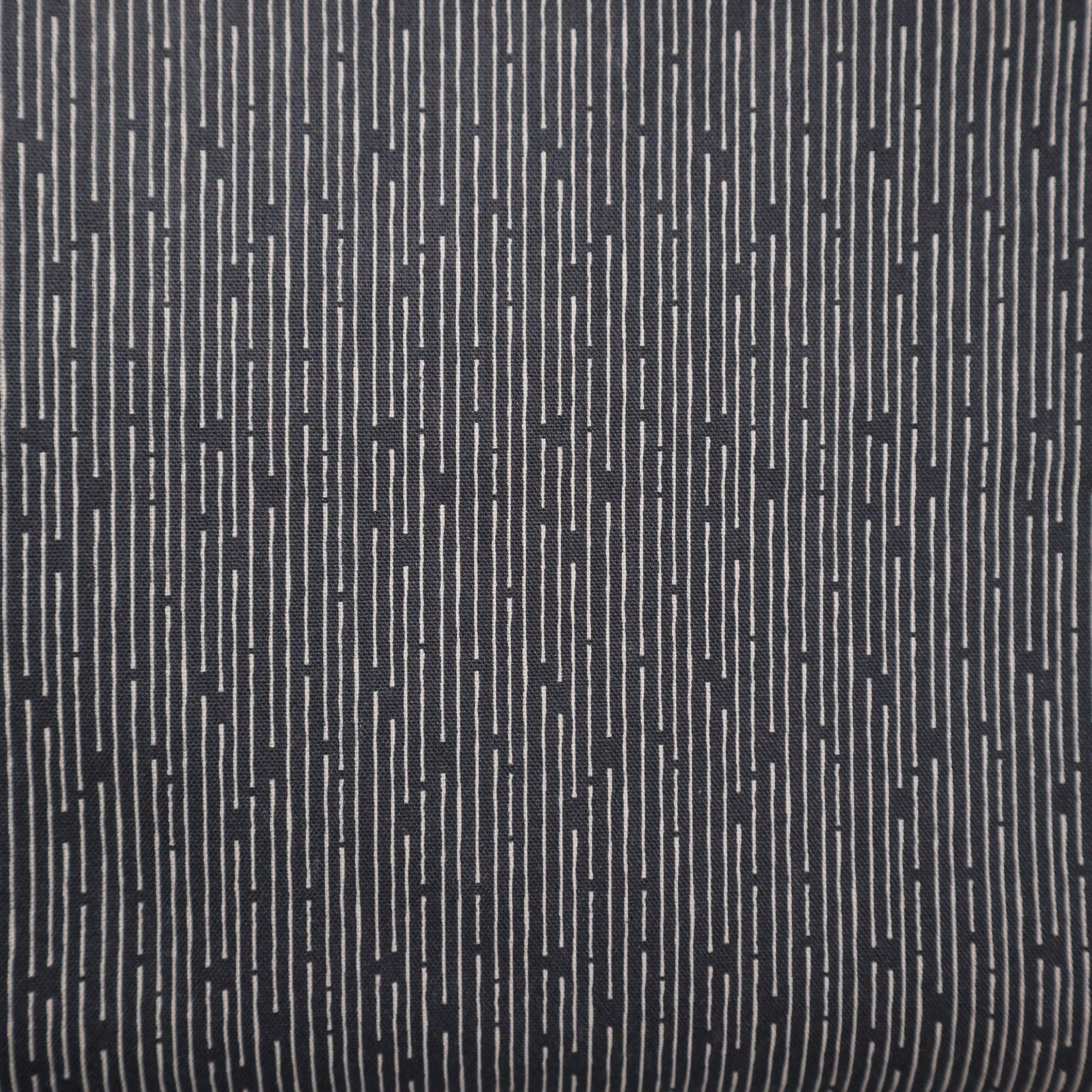 Line Up Black Organic Canvas from Line Up by Paintbrush Studio Fabric