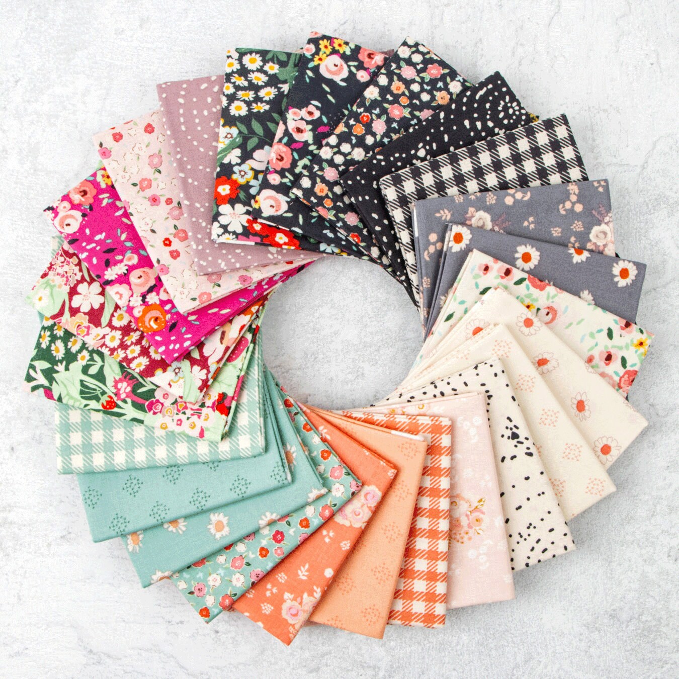 Floral Fuchsia from In the Afterglow by Minki Kim for Riley Blake Designs