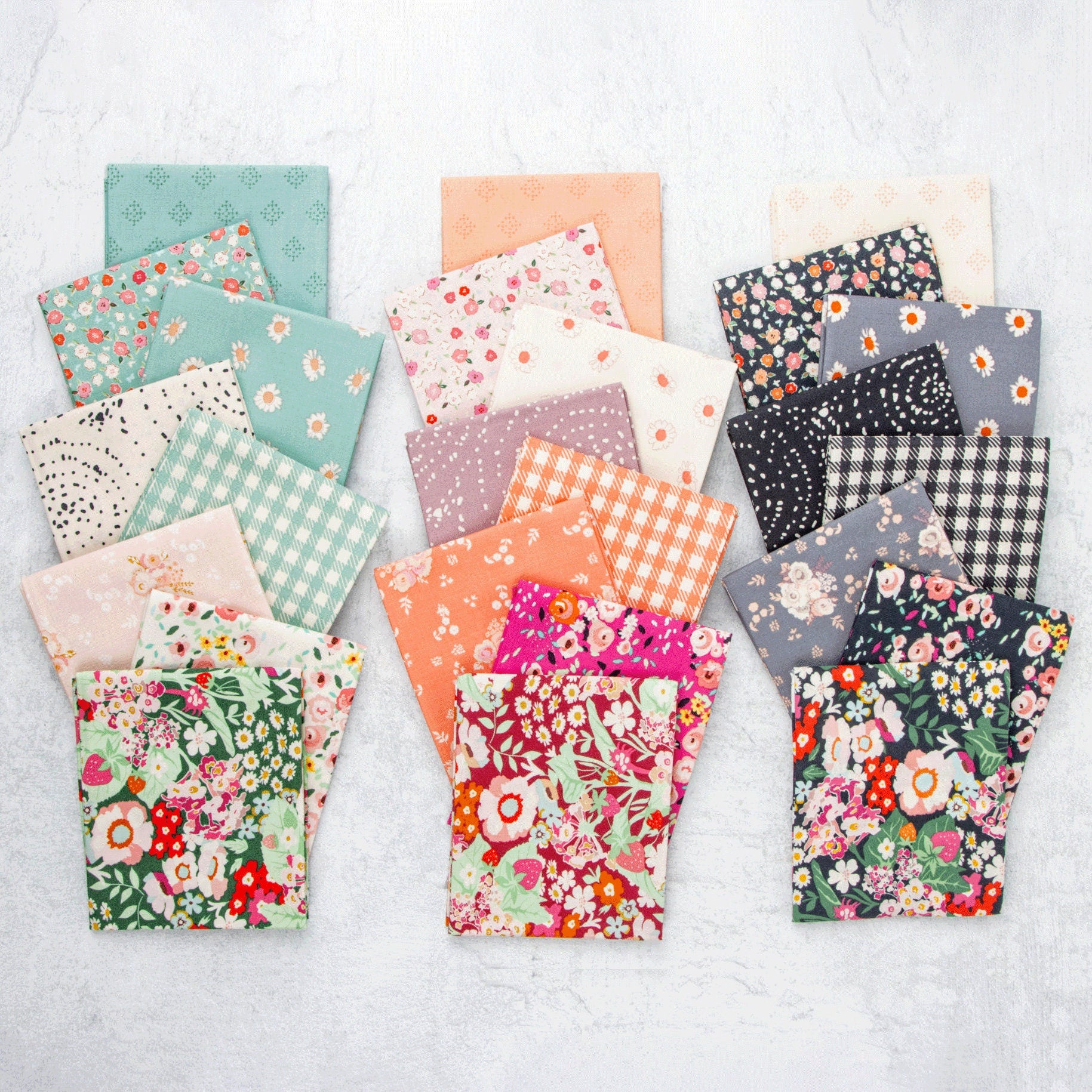 Floral Fuchsia from In the Afterglow by Minki Kim for Riley Blake Designs