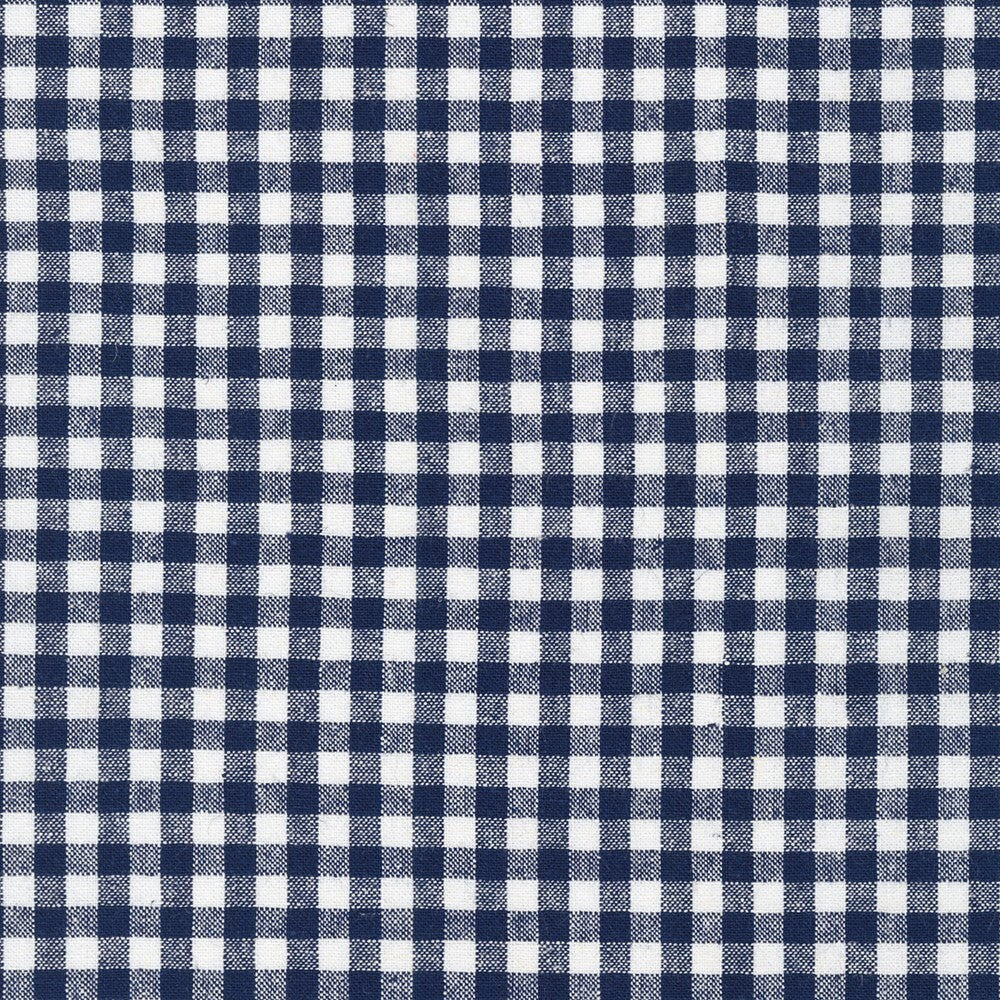 Navy Gingham from Essex Yarn Dyed Classic Wovens from Robert Kaufman