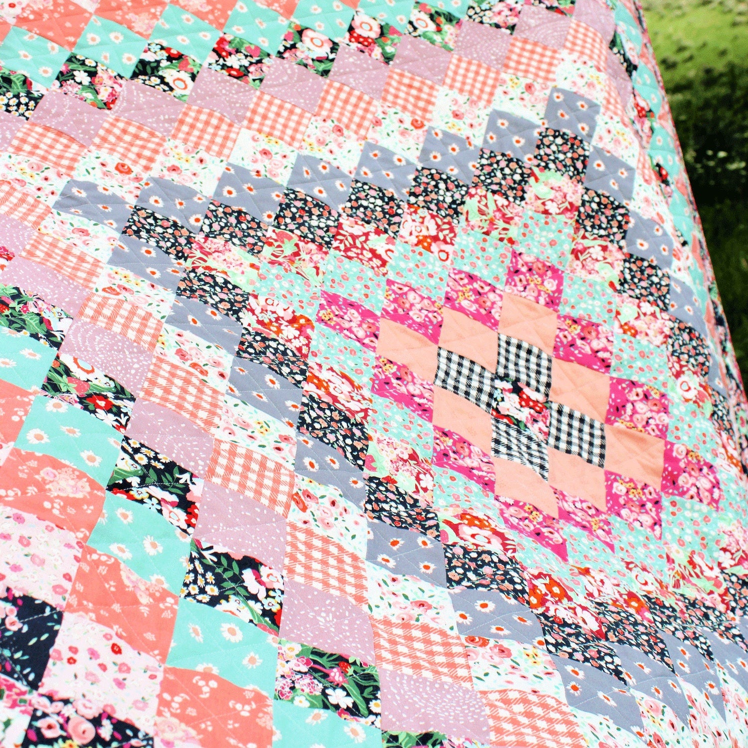 Floral Fuchsia from In the Afterglow by Minki Kim for Riley Blake Designs