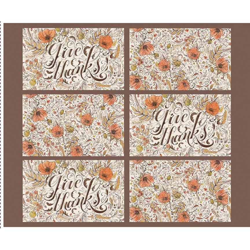 Monthly Placemats 2 November - Thanksgiving Placemat Panel by Hester & Cook for Riley Blake Designs