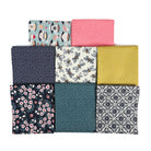 Through the Blossom from Garden Party by Sue Gibbins for Felicity Fabrics, 1/2 Yard, Dark Floral Fabric, Navy Floral Fabric by the yard