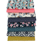 Through the Blossom from Garden Party by Sue Gibbins for Felicity Fabrics, 1/2 Yard, Dark Floral Fabric, Navy Floral Fabric by the yard