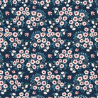 Through the Blossom from Garden Party by Sue Gibbins for Felicity Fabrics, 1/2 Yard, Dark Floral Fabric, Navy Floral Fabric by the yard