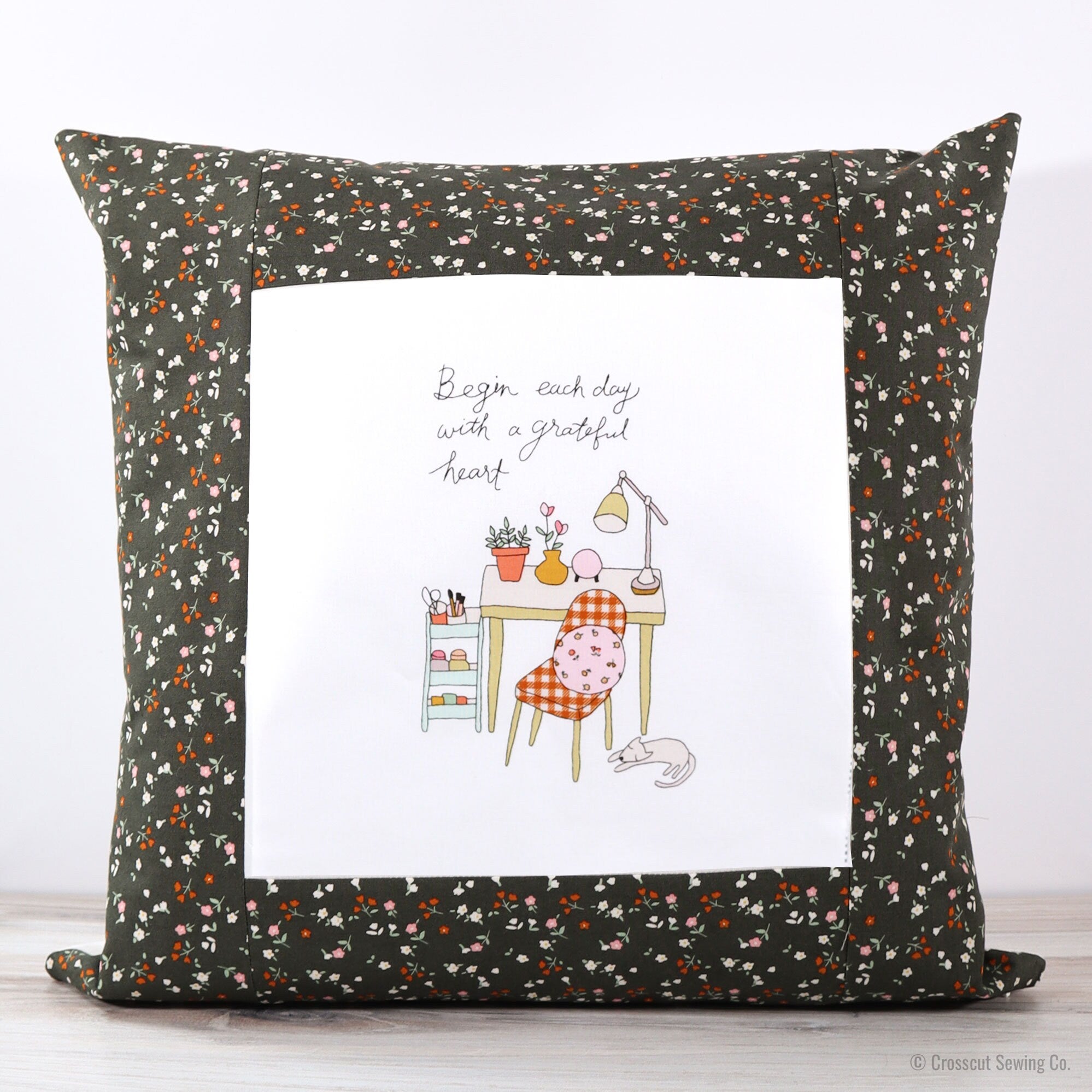 Ditsy Deep Hunter from Forgotten Memories by Minki Kim for Riley Blake Designs