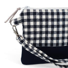 Navy Gingham from Essex Yarn Dyed Classic Wovens from Robert Kaufman - 1/2 Yard - Gingham Linen - Navy and Gingham Stripe - Linen Canvas