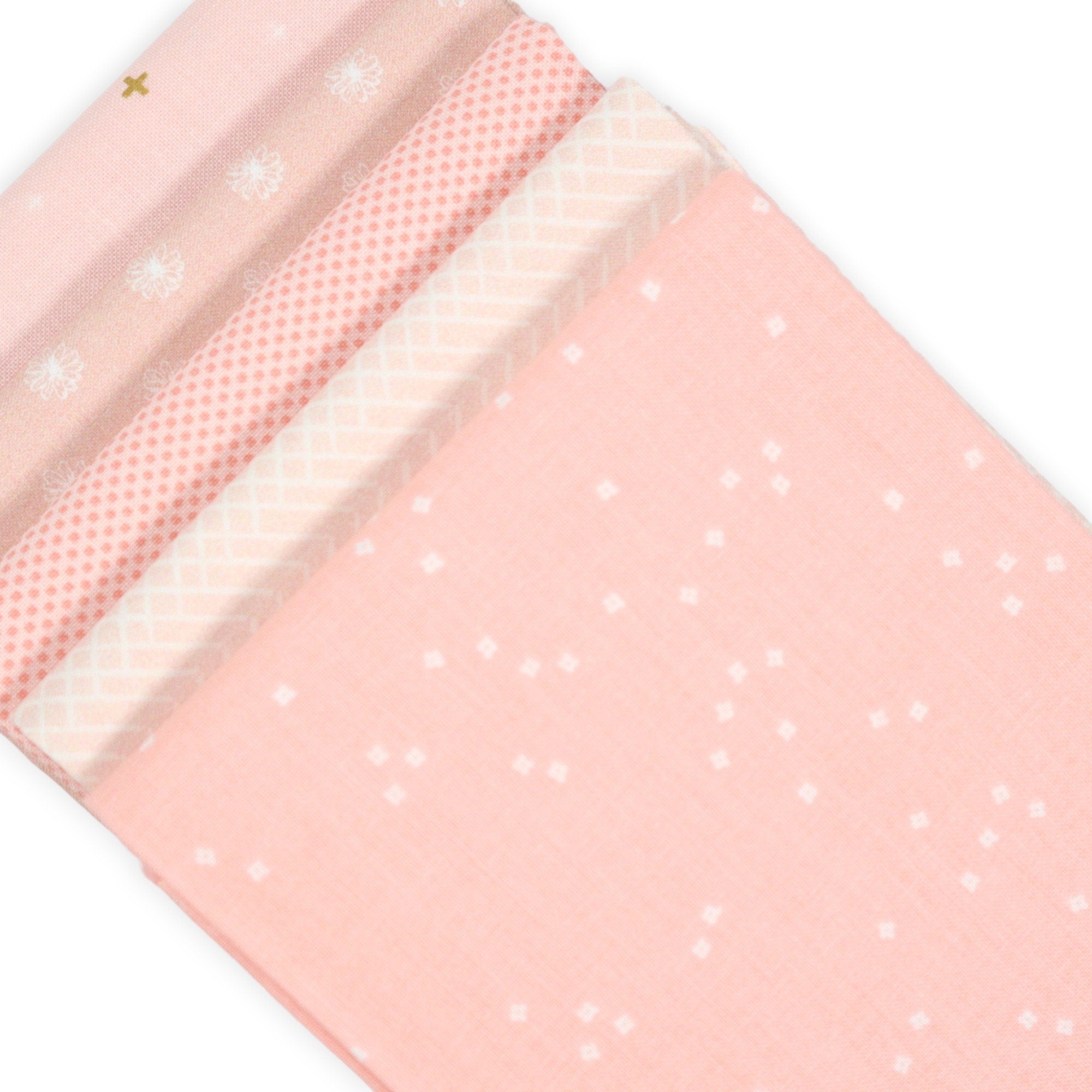 Daisy Pink from Sweet Little Friends by Gabriela Dachin for Paintbrush Studios - 1/2 Yard, Baby Quilt Fabric, Blush Pink, Soft Pink Fabric