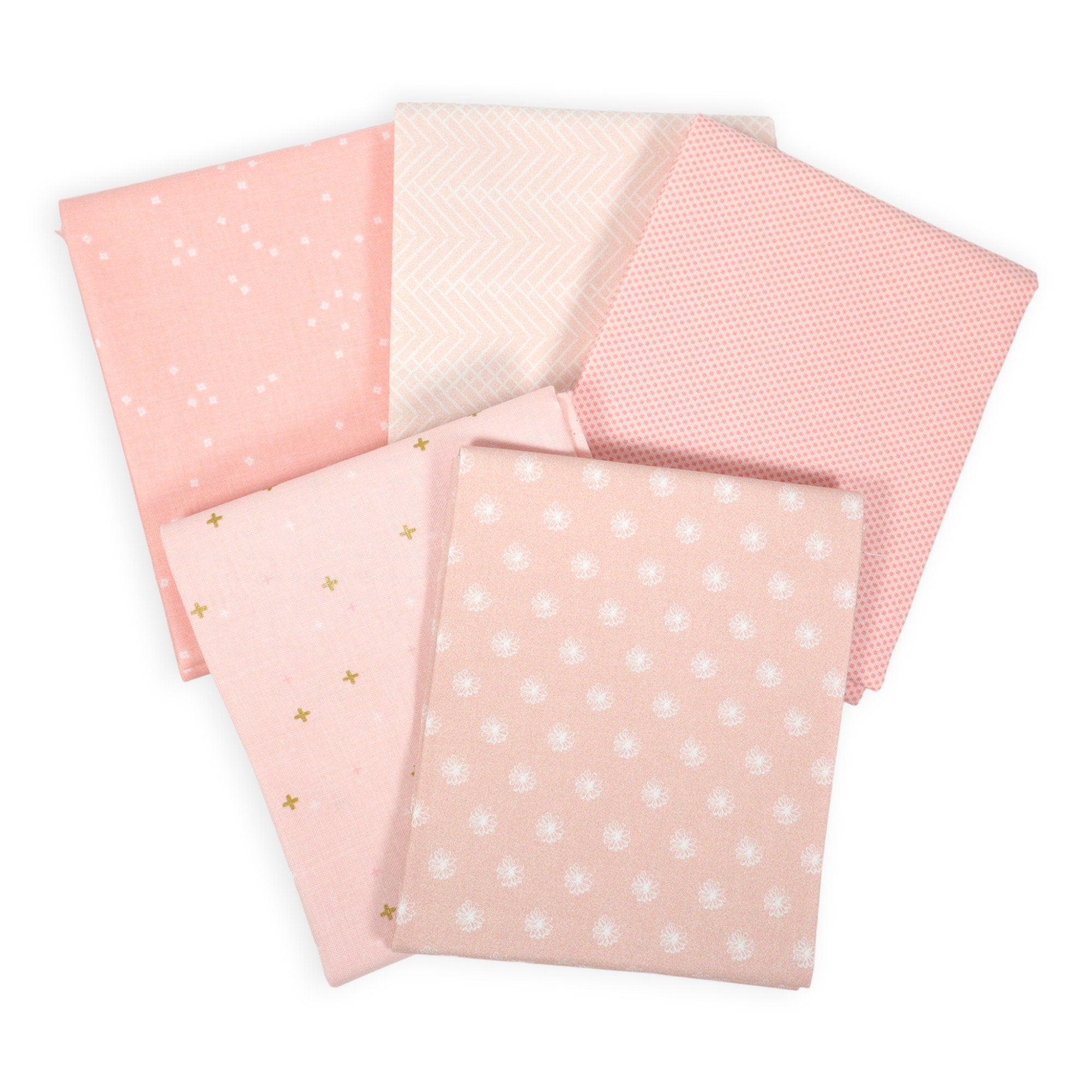 Daisy Pink from Sweet Little Friends by Gabriela Dachin for Paintbrush Studios - 1/2 Yard, Baby Quilt Fabric, Blush Pink, Soft Pink Fabric