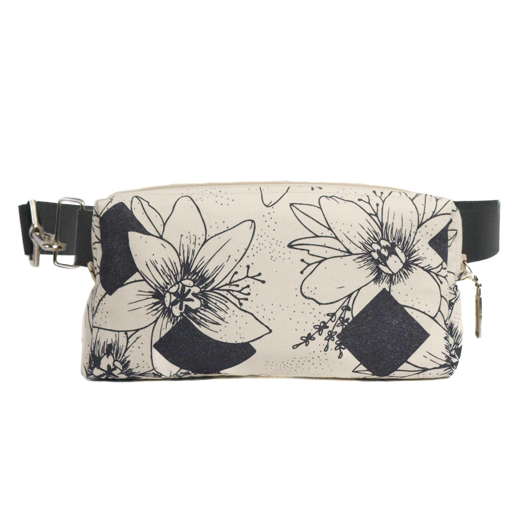 Diamonds Black/White Organic Canvas from Geo Florals by Rosa V Design for Paintbrush Studio Fabric - 1/2 Yard