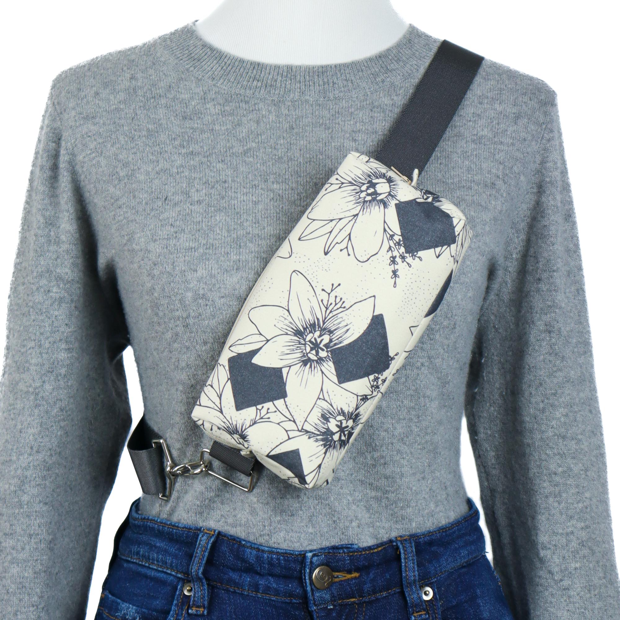 Diamonds Black/White Organic Canvas from Geo Florals by Rosa V Design for Paintbrush Studio Fabric - 1/2 Yard