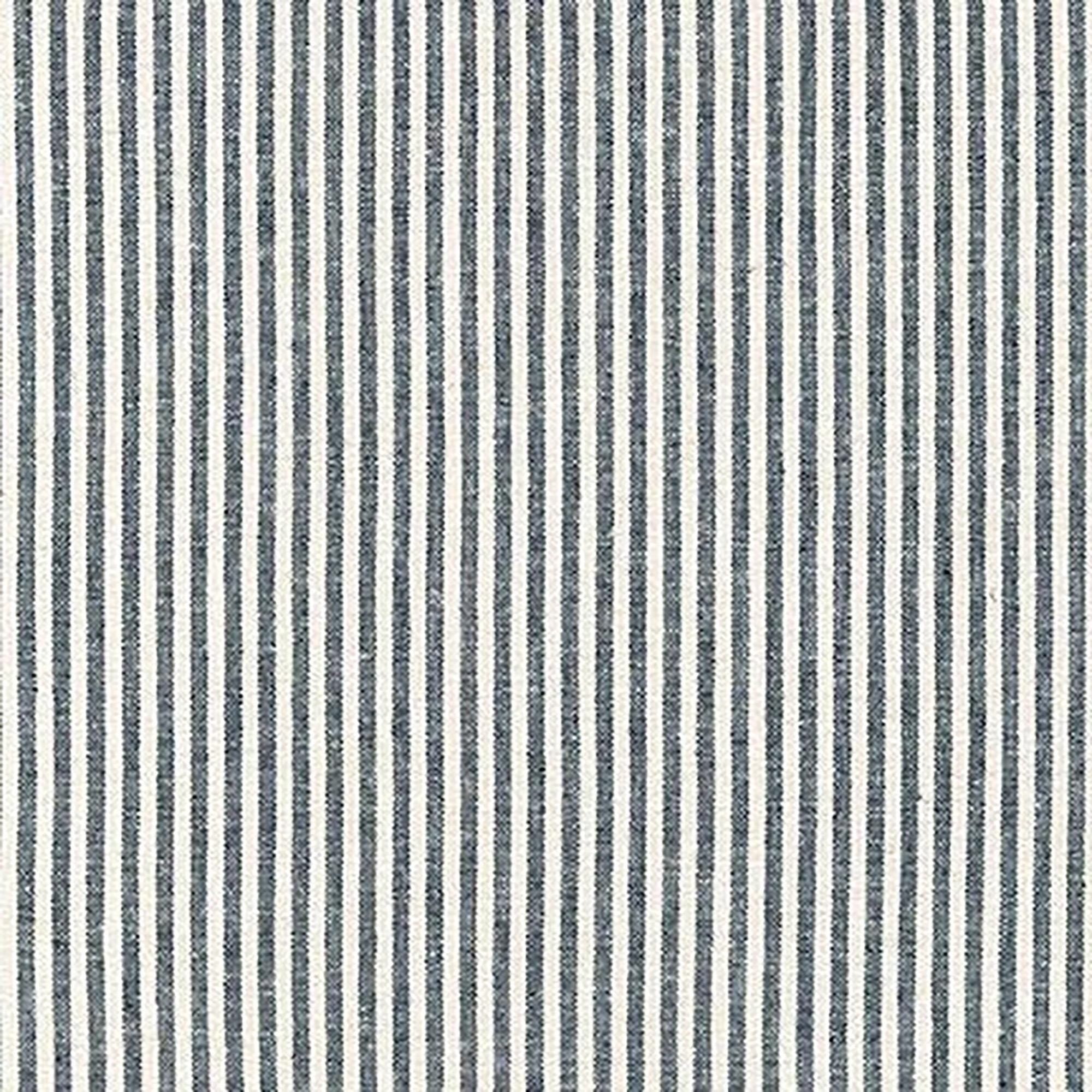 Indigo Stripe from Essex Yarn Dyed Classic Wovens from Robert Kaufman - 1/2 Yard - Stripe Linen - Navy and White Stripe - Linen Canvas