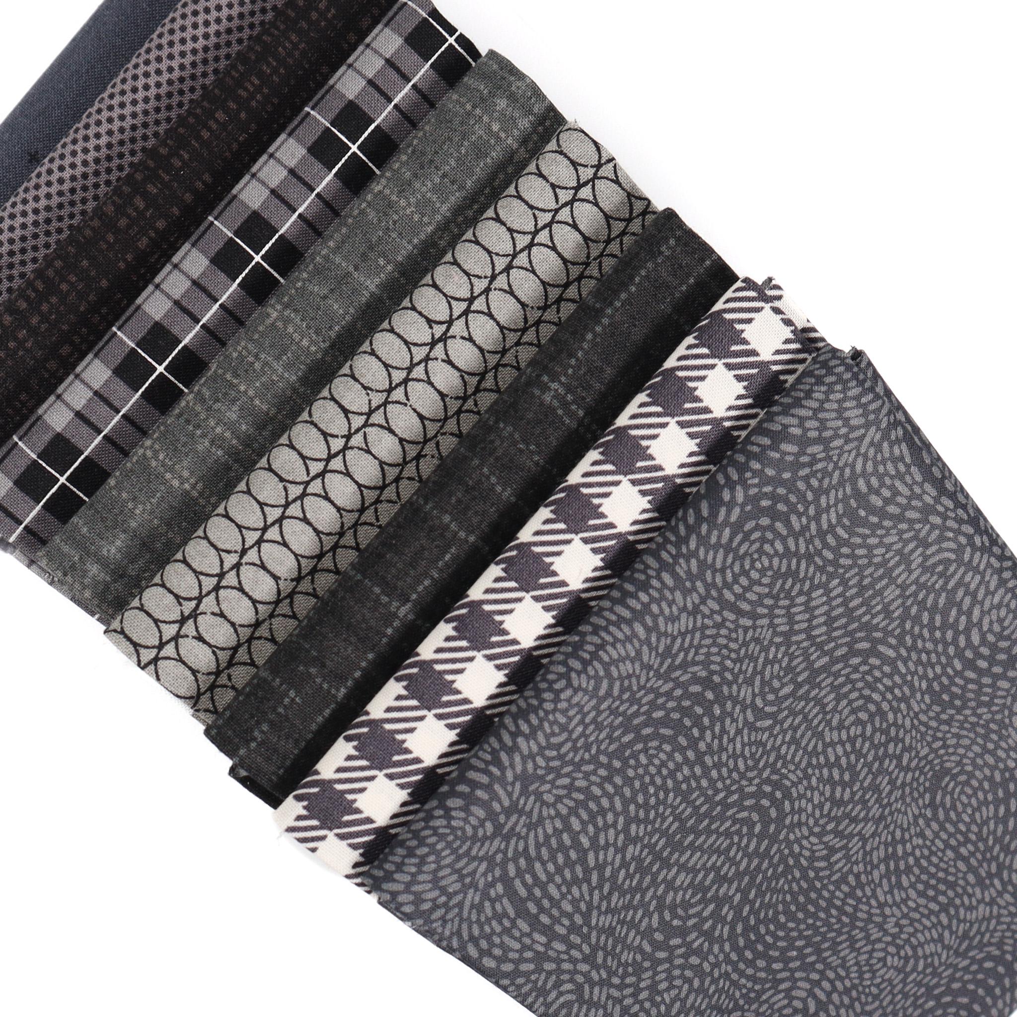 Metropolis Slink in Primer from Basic Grey by Moda - 1/2 Yard, Gray and Black Fabric by the Yard