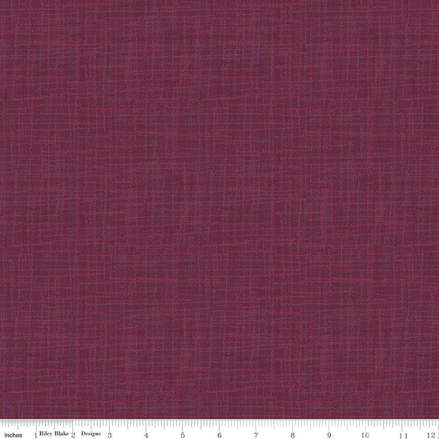 Grasscloth Cottons Plum by Heather Peterson for Riley Blake Designs - 1/2 Yard, Eggplant Fabric, Deep Purple Fabric By The Yard