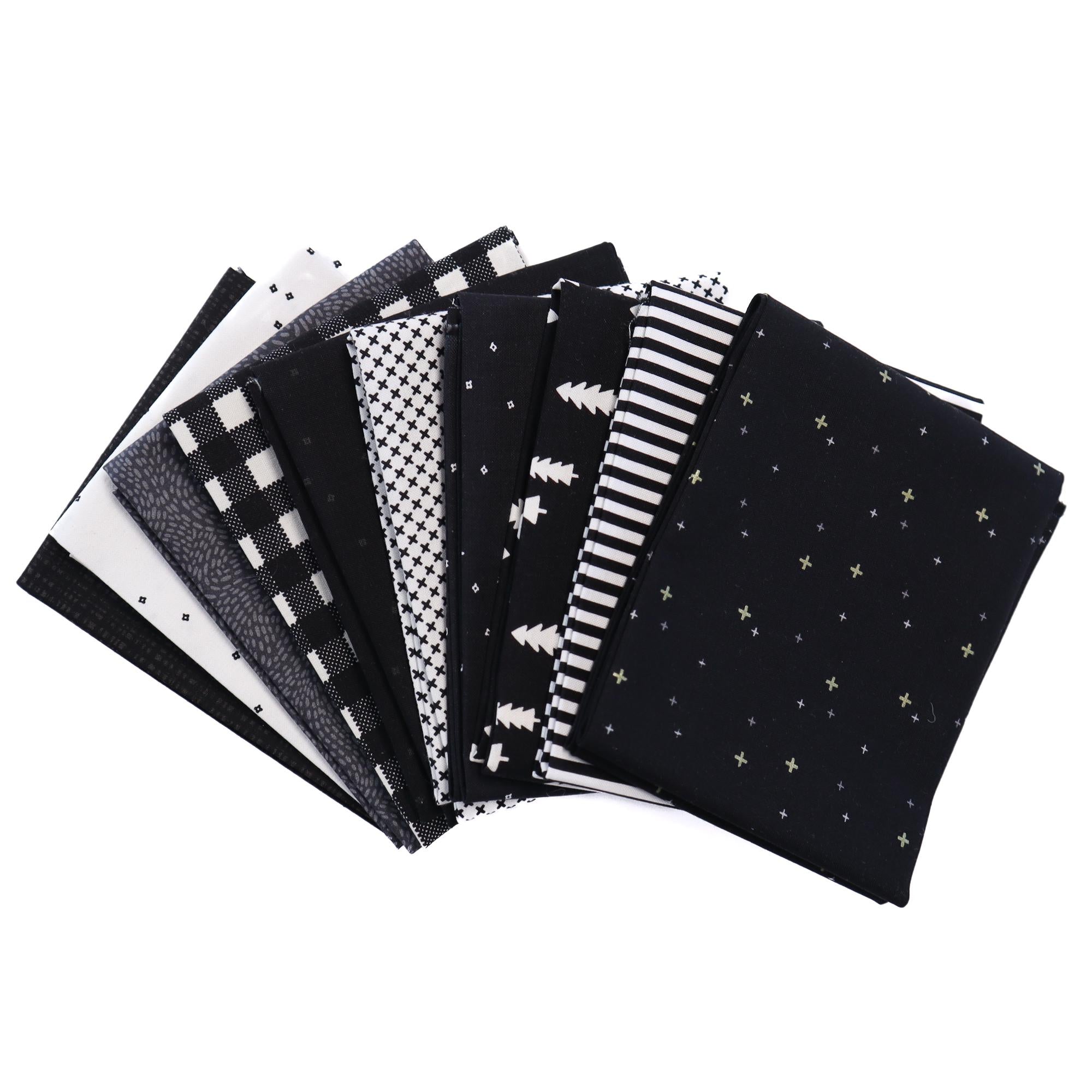 Blossom On White Black by Christopher Thompson for Riley Blake Design - 1/2 yard