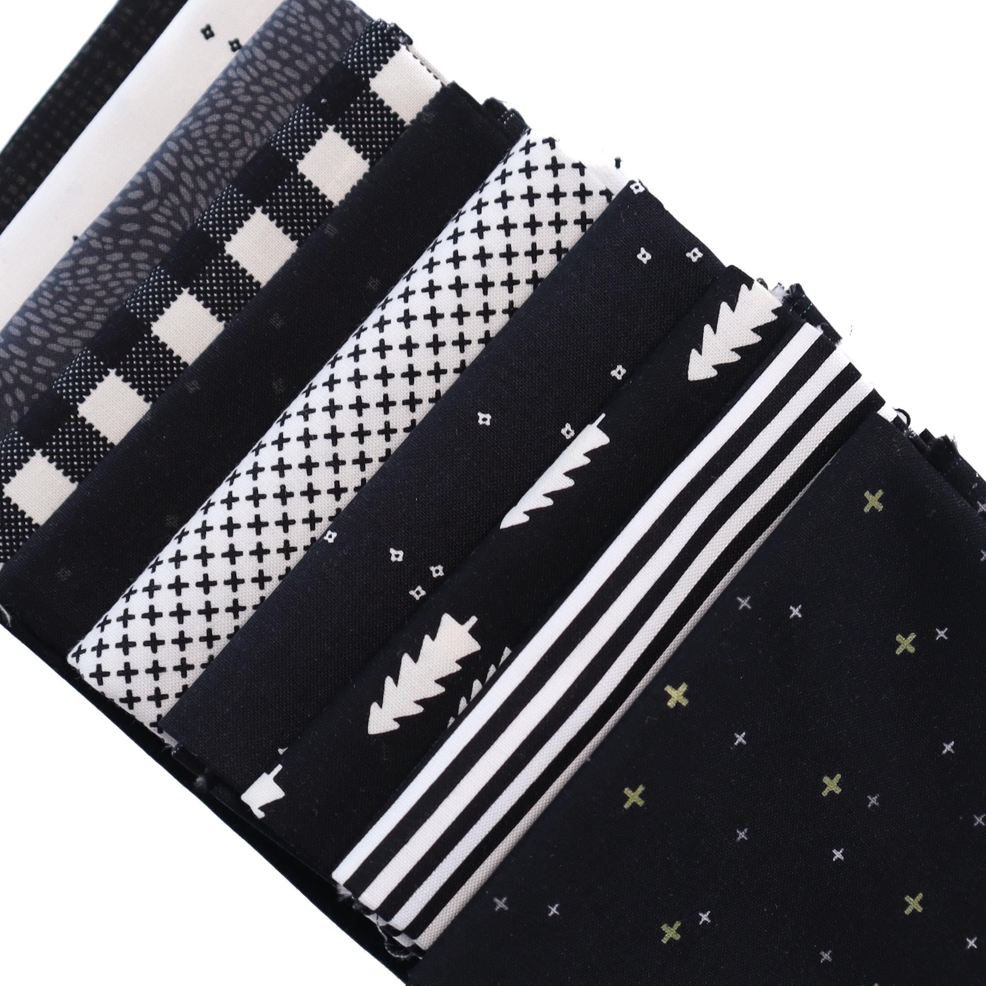 Blossom On White Black by Christopher Thompson for Riley Blake Design - 1/2 yard