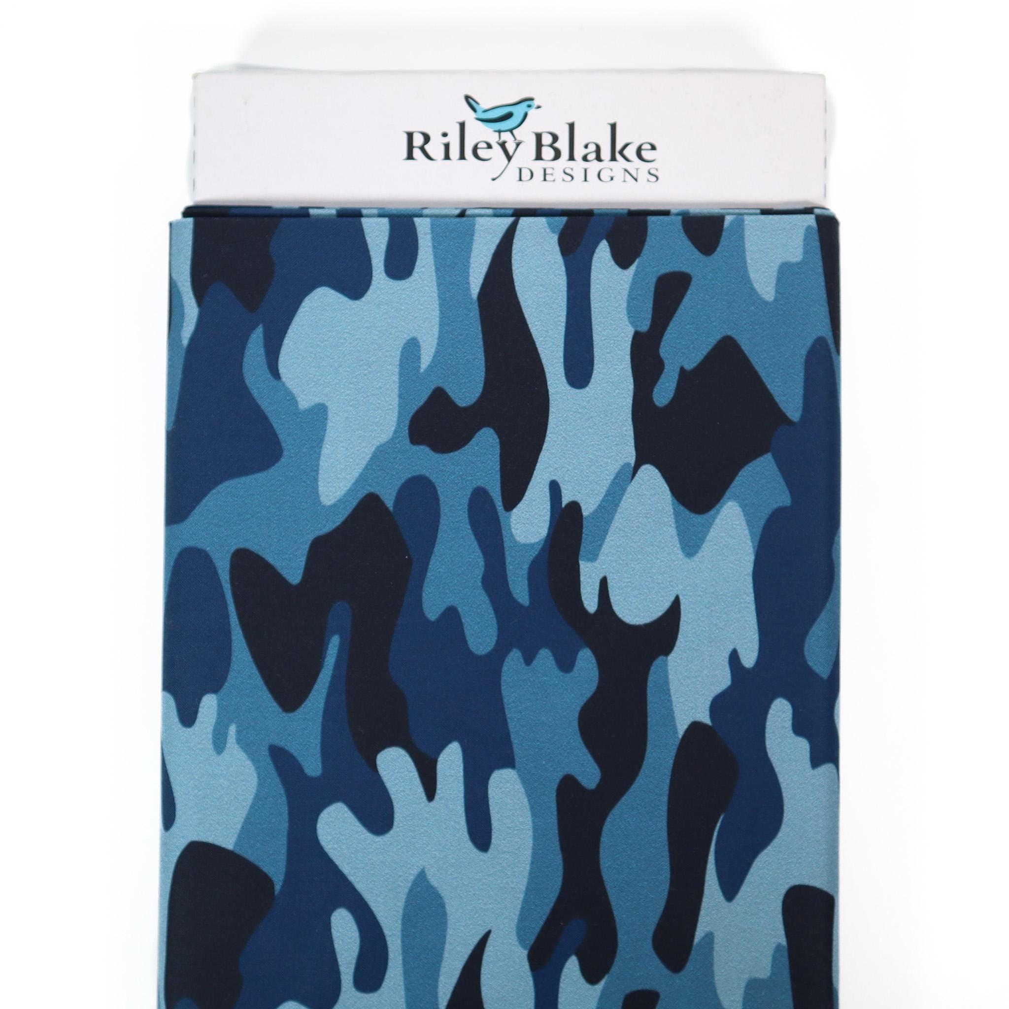 Camo Blue from Nobody Fights Alone for Riley Blake Designs - 1/2 Yard