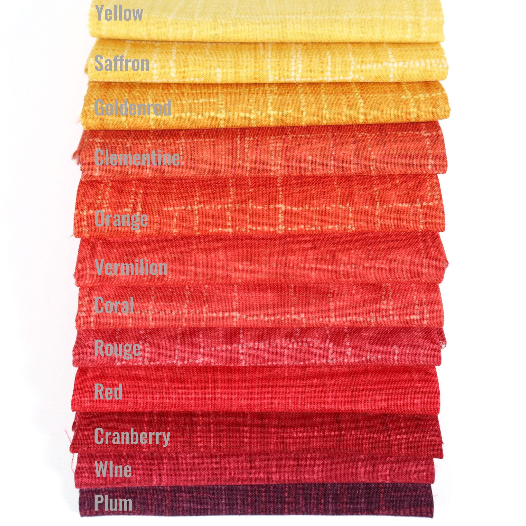 Grasscloth Coral by Heather Peterson for Riley Blake Designs - 1/2 Yard, Red Fabric, Red Orange Fabric By The Yard, Coral Fabric