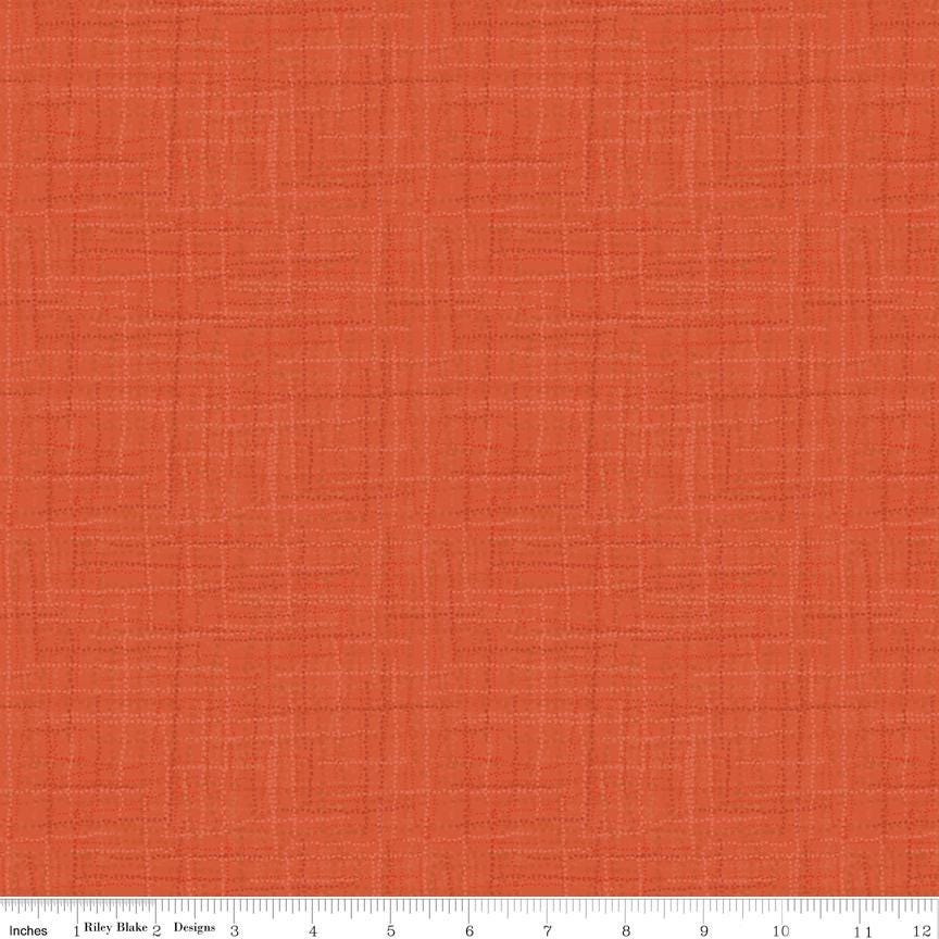 Grasscloth Clementine by Heather Peterson for Riley Blake Designs - 1/2 Yard, Orange Fabric, Orange Fabric By The Yard, Bright Orange Fabric