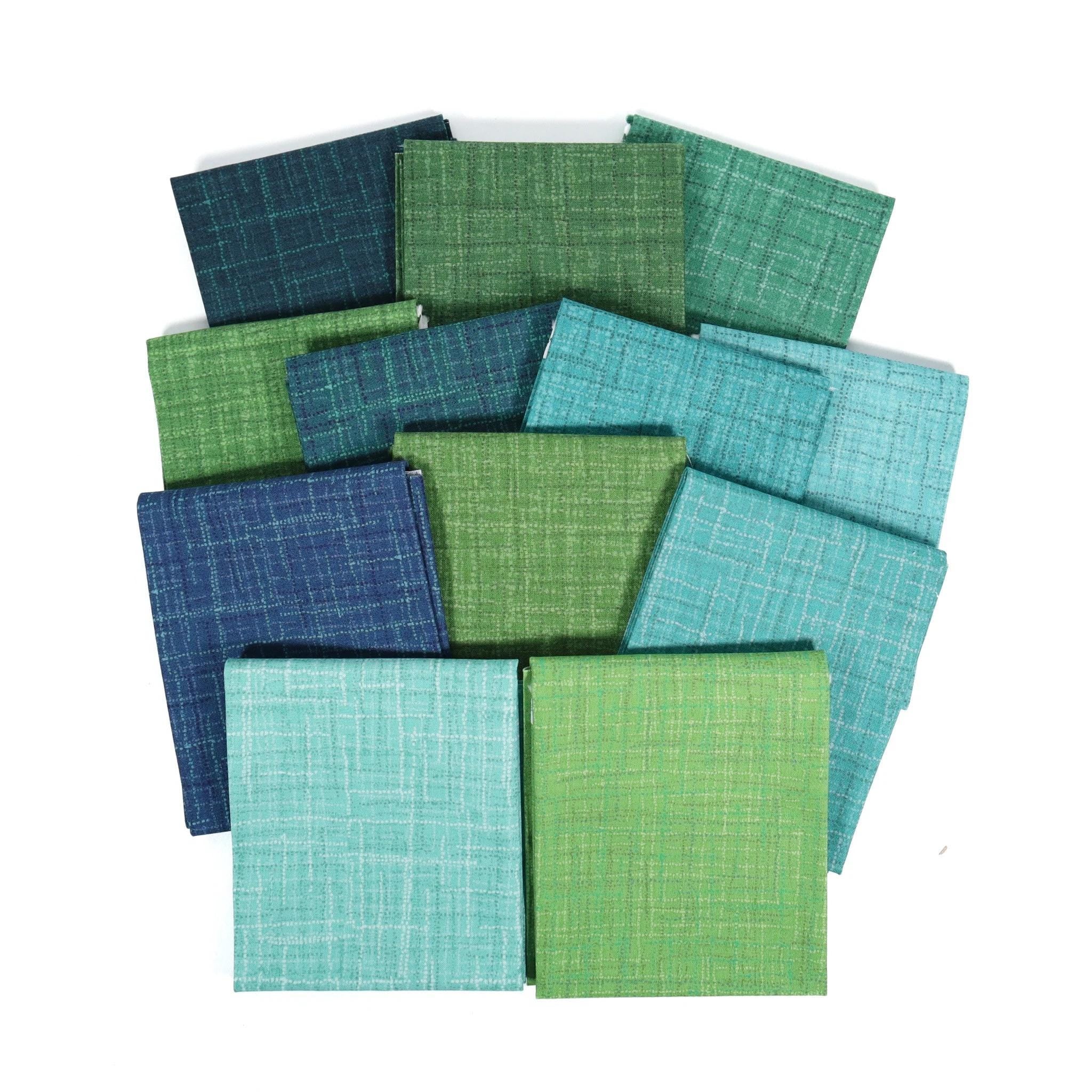 Grasscloth Teal by Heather Peterson for Riley Blake Designs - 1/2 Yard, Aqua Fabric, Blue Green Fabric By The Yard, Teal Grasscloth