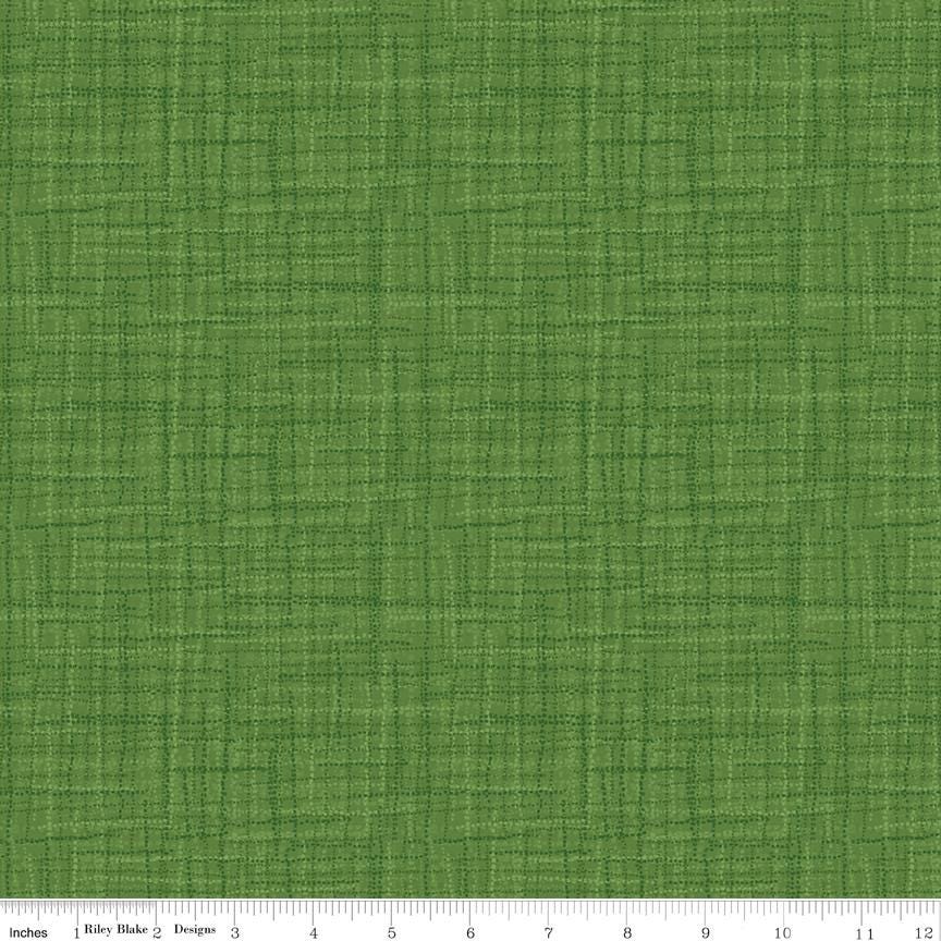 Grasscloth Clover by Heather Peterson for Riley Blake Designs - 1/2 Yard, Green Fabric, Medium Green Fabric By The Yard, Green Grasscloth