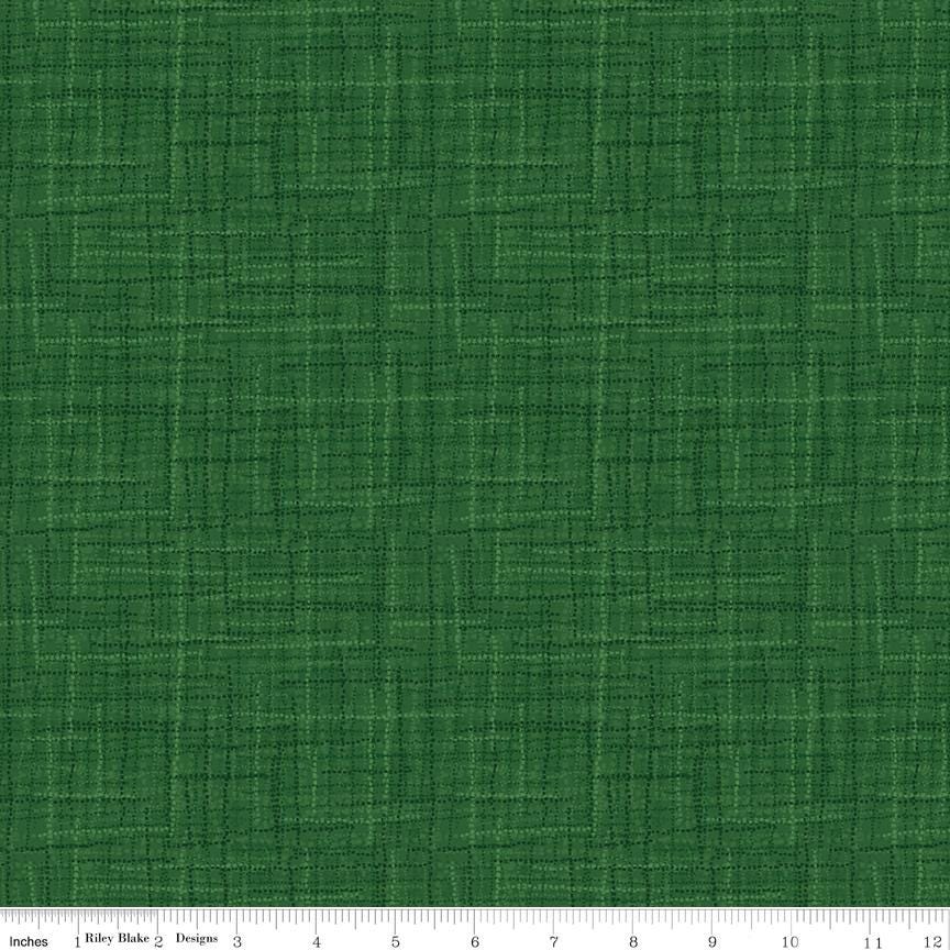 Grasscloth Treetop by Heather Peterson for Riley Blake Designs - 1/2 Yard, Green Fabric, Dark Green Fabric By The Yard, Green Grasscloth